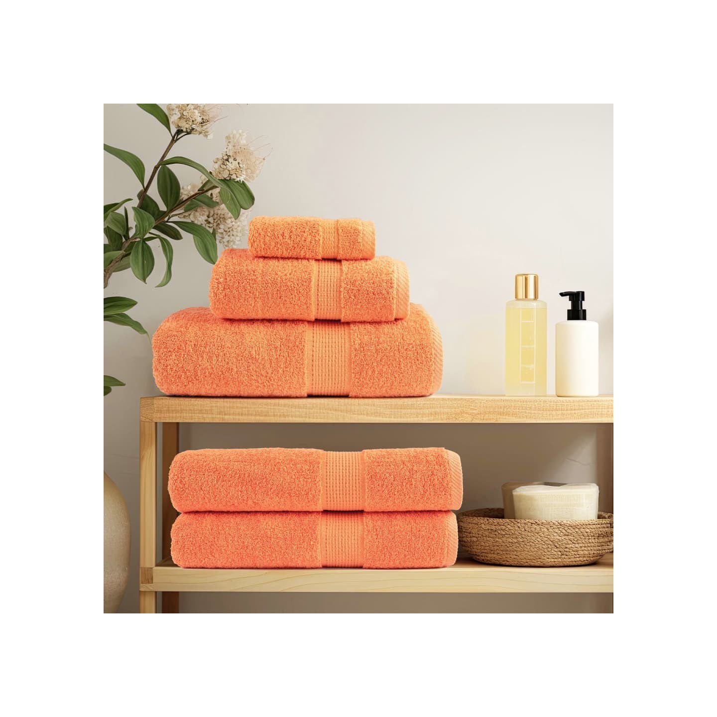 Serviettes de douche de qualité supérieure SOLUND 10 pcs orange