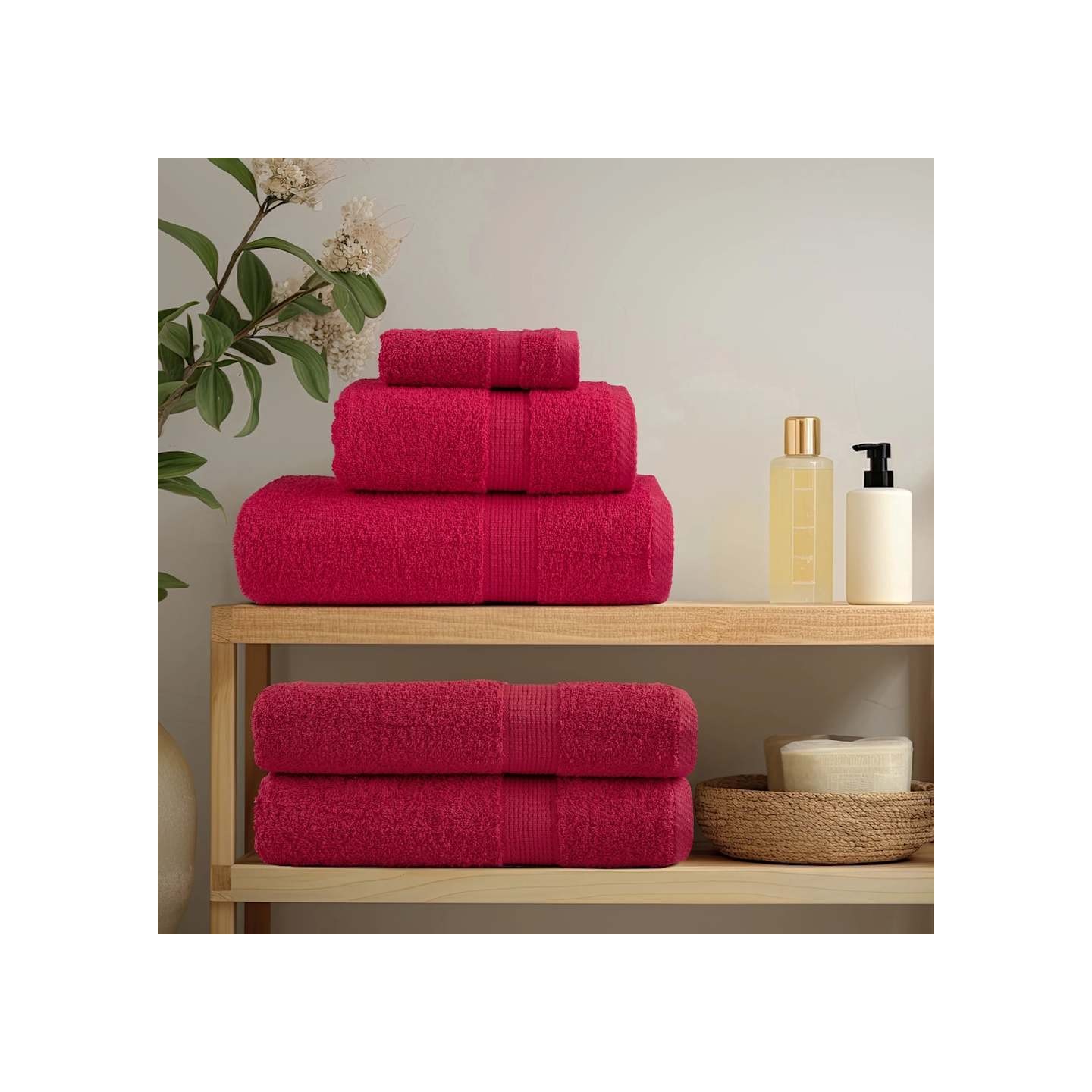 Serviettes de sauna de qualité supérieure SOLUND 10 pcs rouge