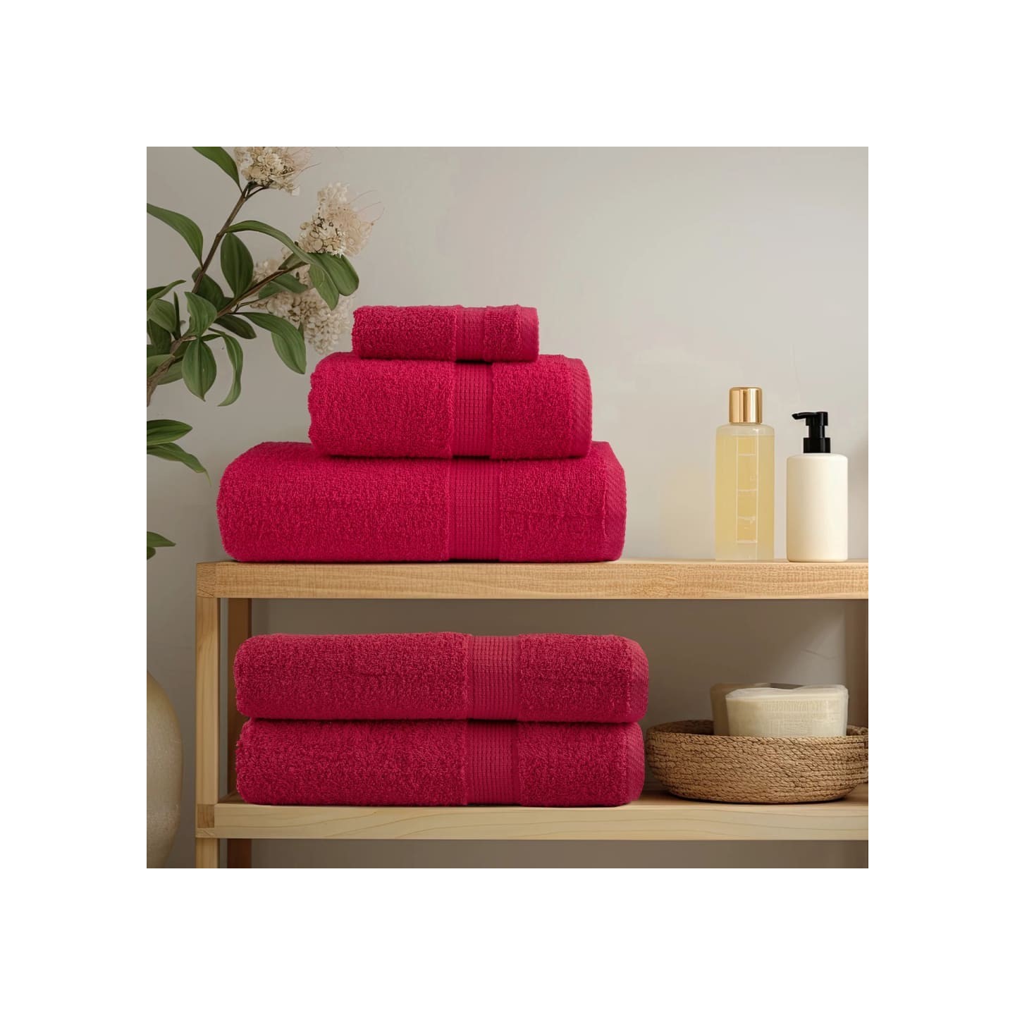Serviettes de qualité supérieure SOLUND 10 pcs rouge 600 g/m²