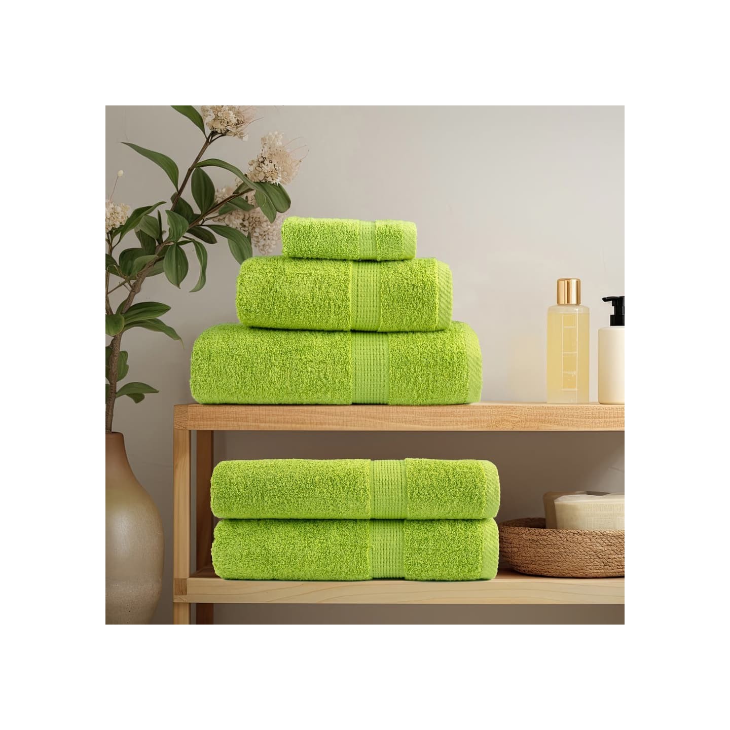 Essuie-mains de qualité supérieure SOLUND 4 pcs vert pomme