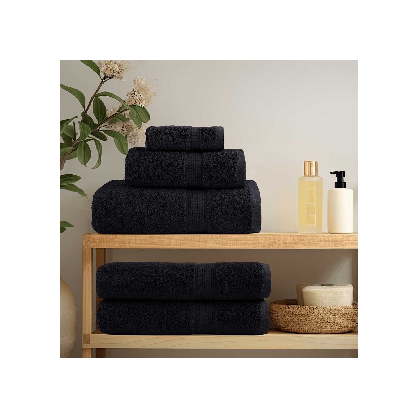 Ensemble de serviettes de qualité supérieure SOLUND 8 pcs noir