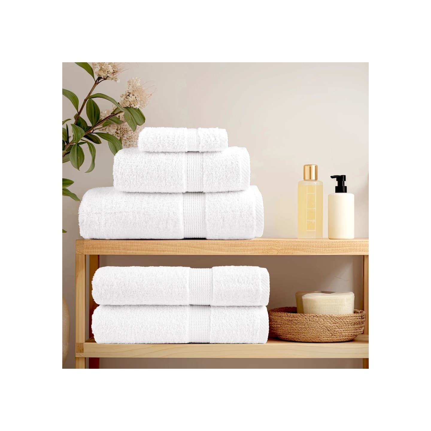 Ensemble de serviettes de qualité supérieure SOLUND 6 pcs blanc