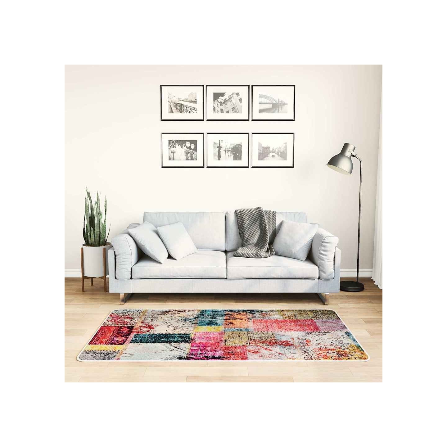 Tapis lavable Patchwork 80x150 cm Multicolore