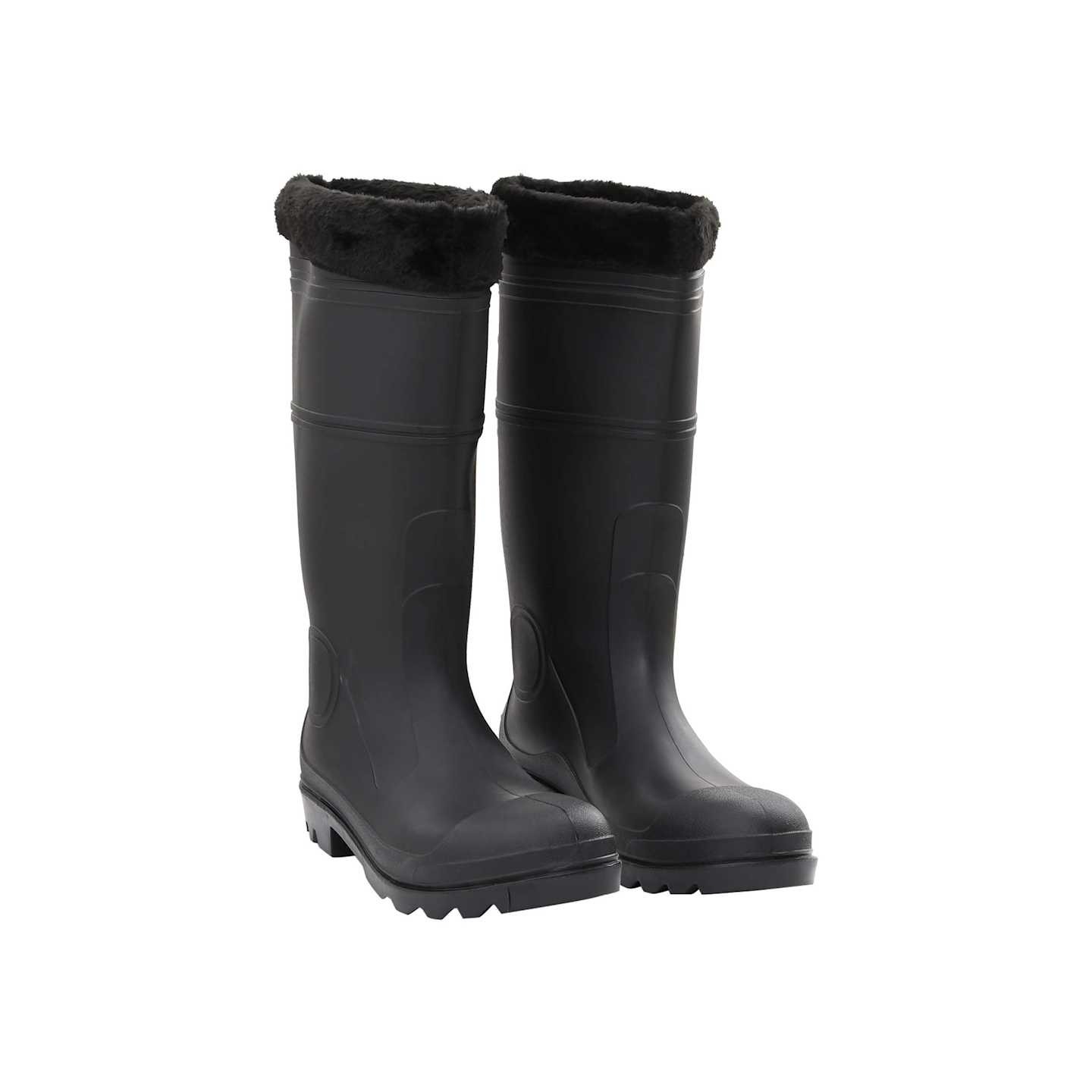 Bottes de pluie avec chaussettes amovibles noir taille 46 PVC