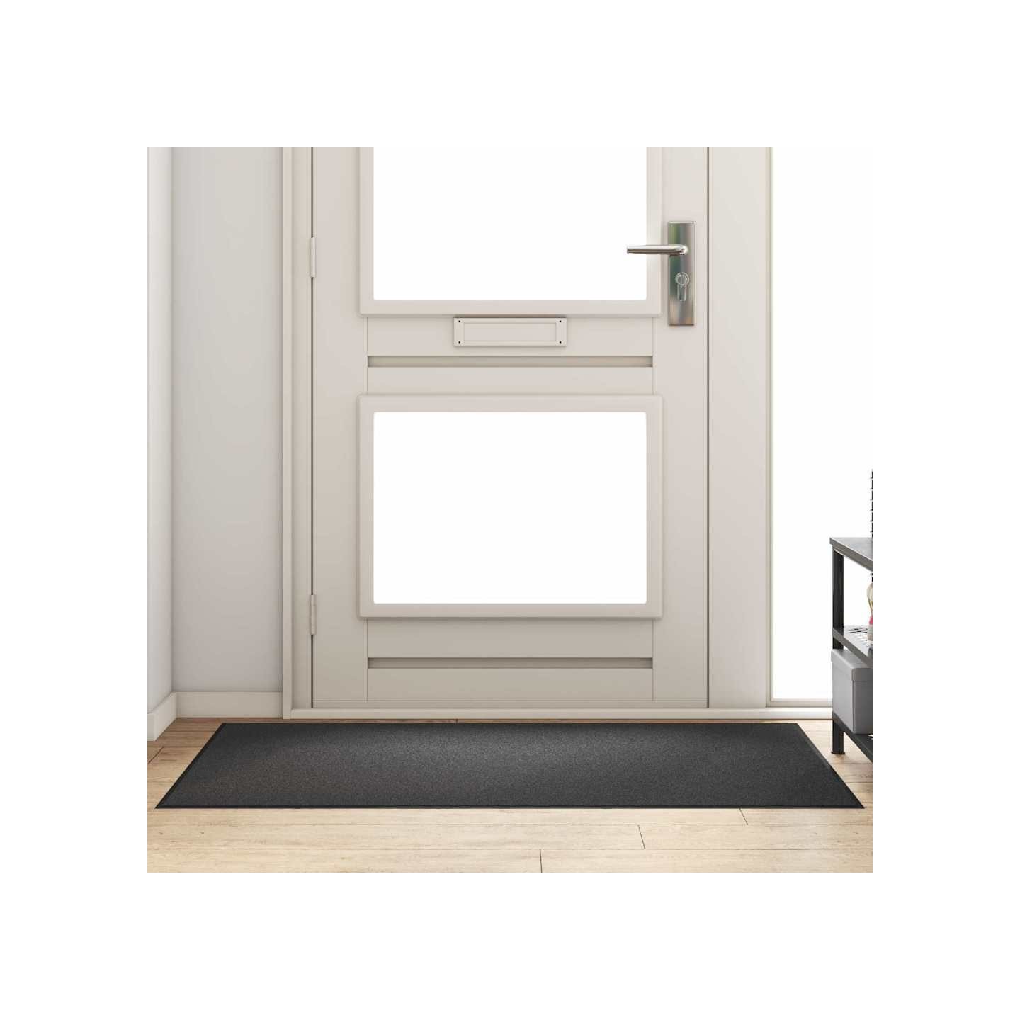 Tapis d'entrée Anthracite et noir 90 x 150 cm 100% Polyamide