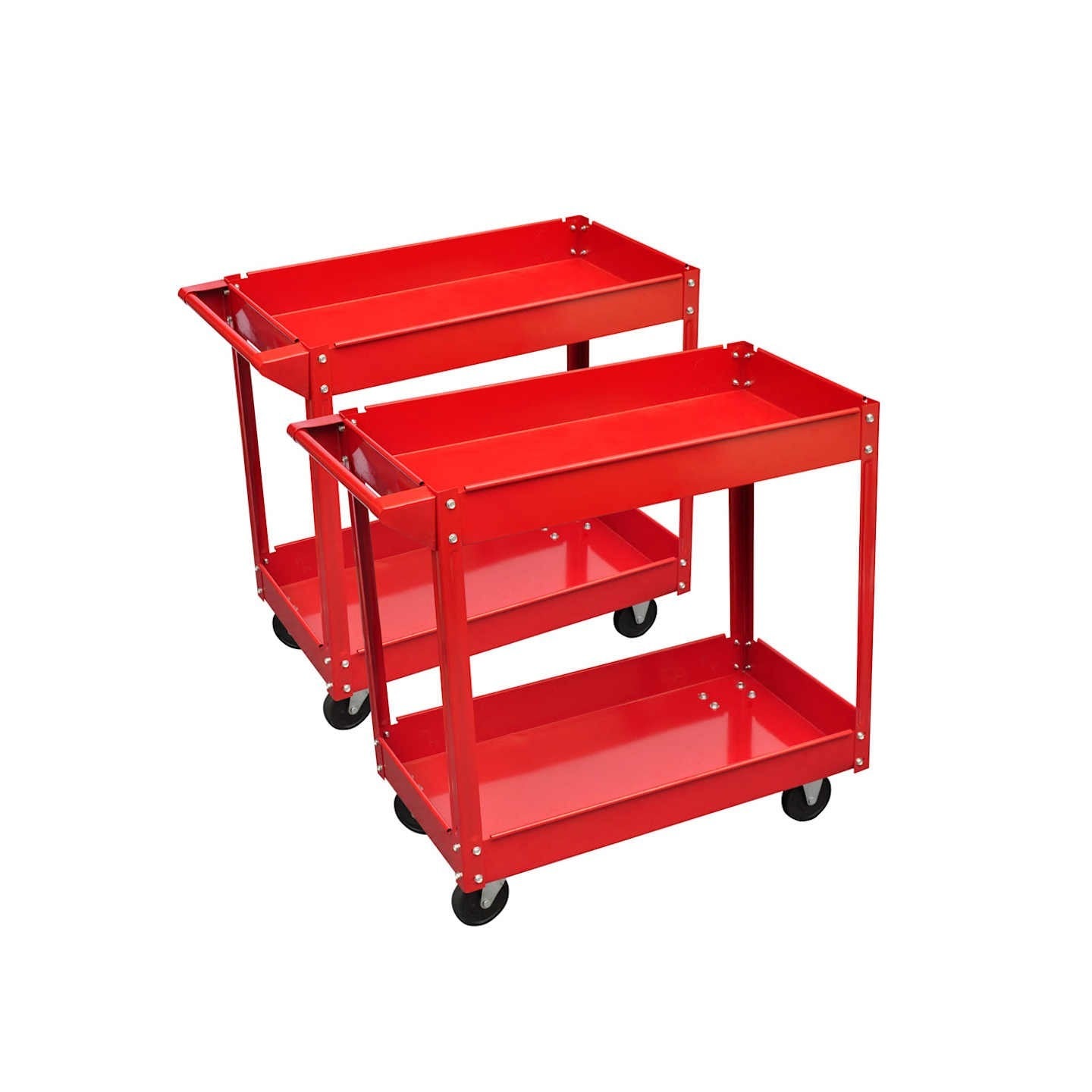 Chariots à outils pour atelier 2 pcs 100 kg 2 étagères