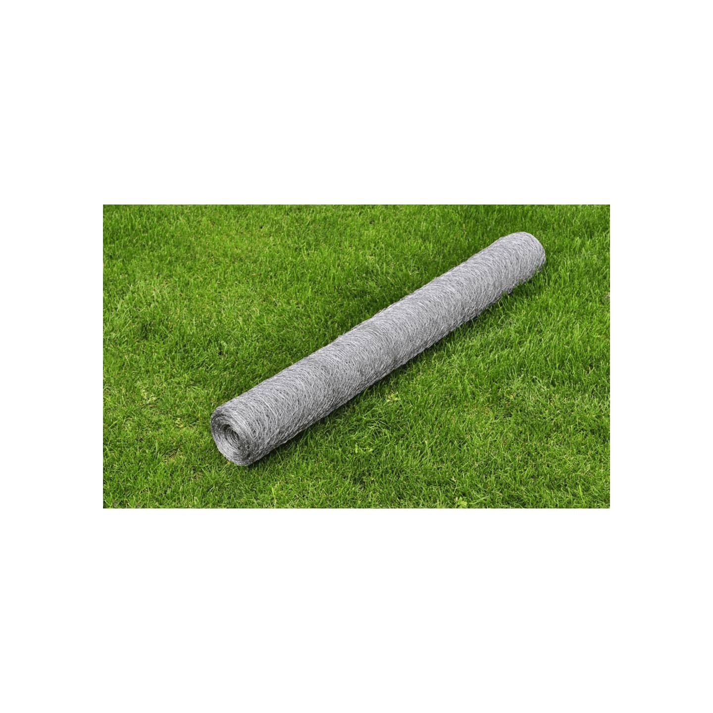 Clôture en treillis Acier galvanisé Hexagonal 1x25 m Argenté