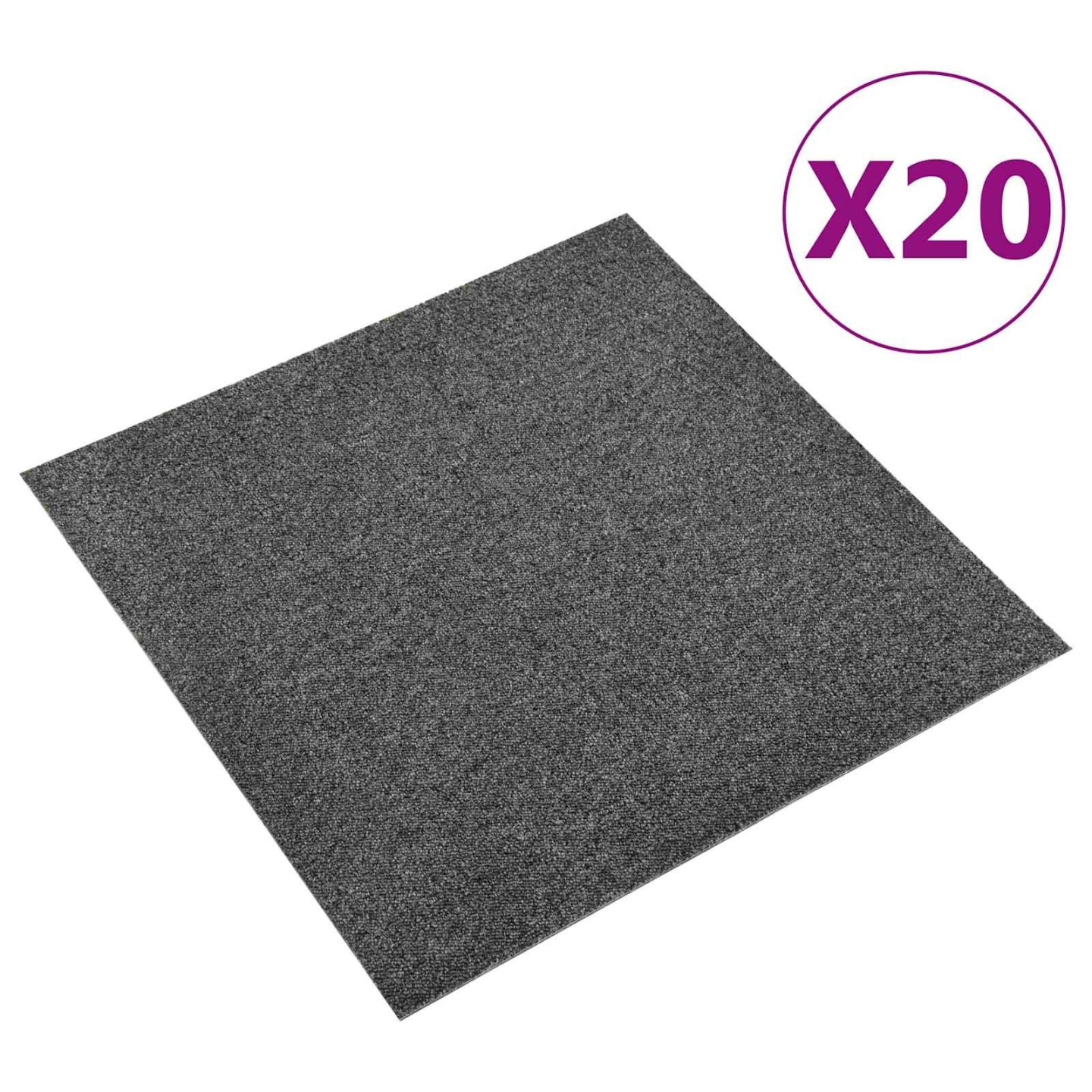 Tapis 20 pc Anthracite 50 x 50 cm 100% Polypropylène