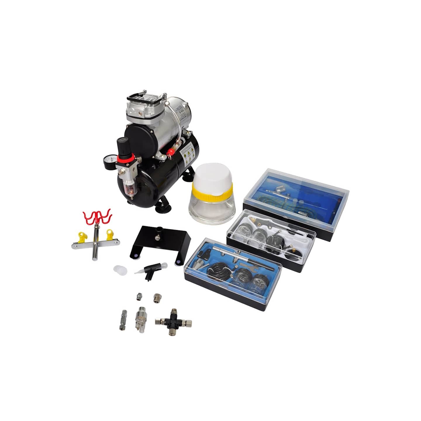 Kit de compresseur d'aérographe avec 3 pistolets