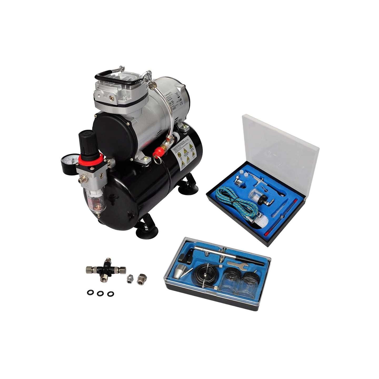 Kit de compresseur professionnel avec 2 pistolets