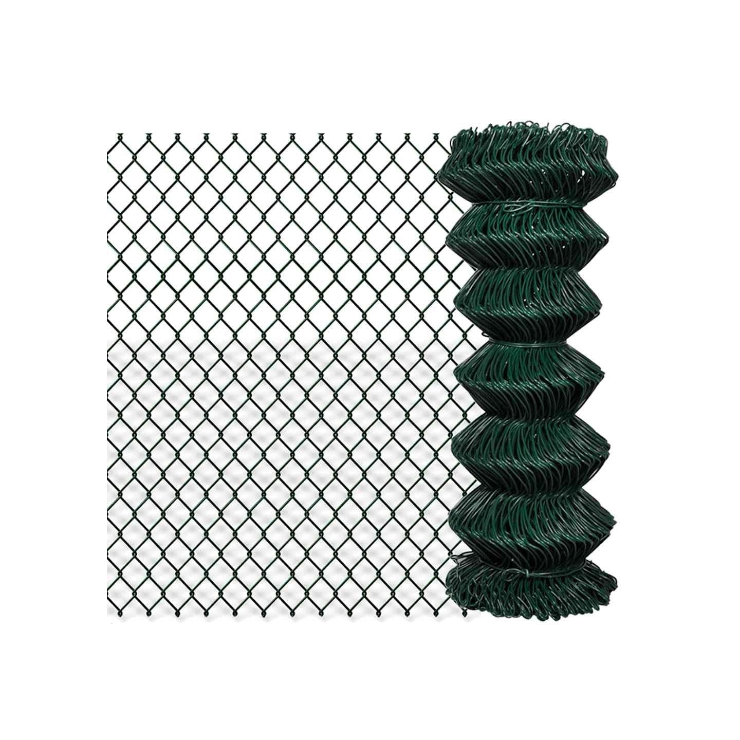 Clôture à mailles losangées Acier 1x25 m Vert