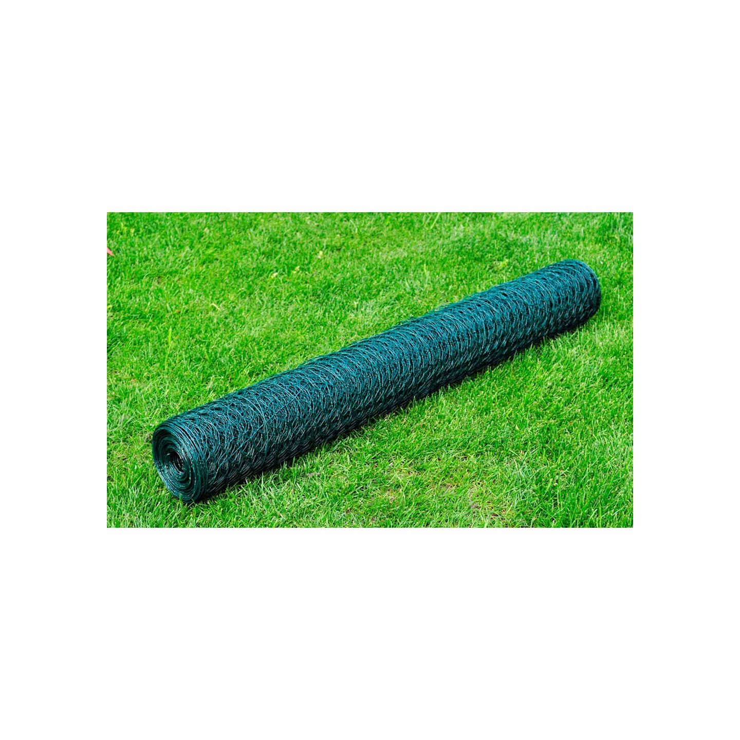 Grillage à poule avec revêtement en PVC 25x1 m vert