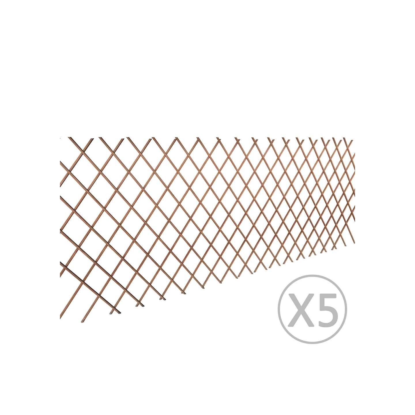 Clôture en treillis de saule 5 pcs 180x90 cm