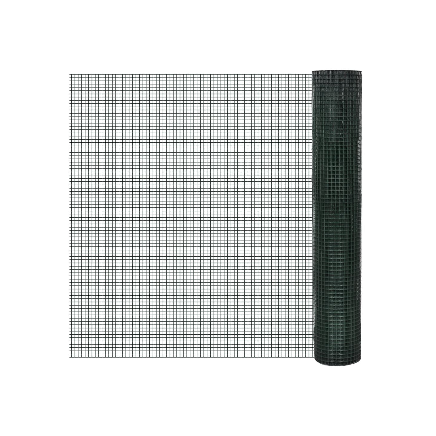 Grillage Acier galvanisé et revêtement en PVC 25 x 1 m Vert