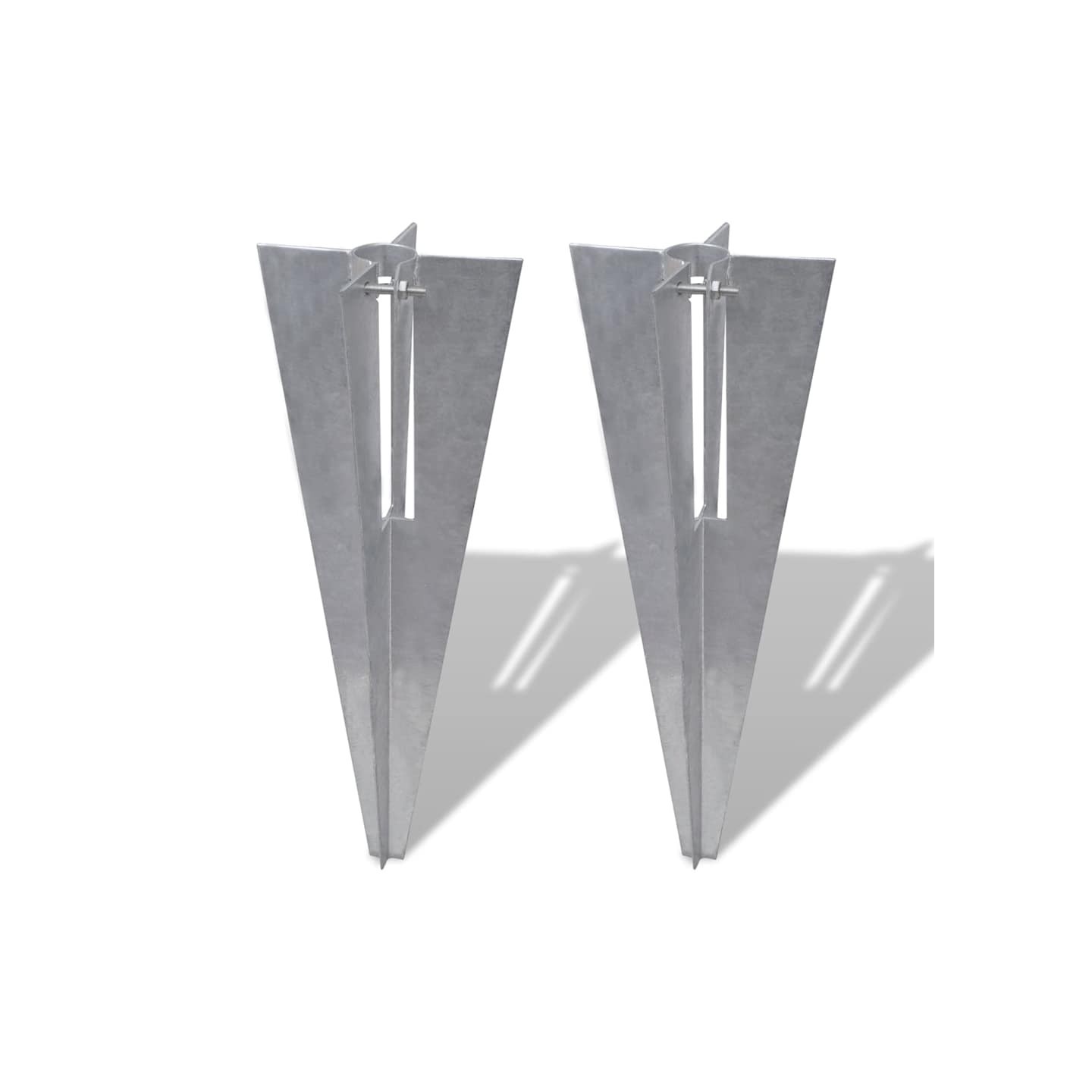 Piquets de poteau de clôture 2 pcs acier