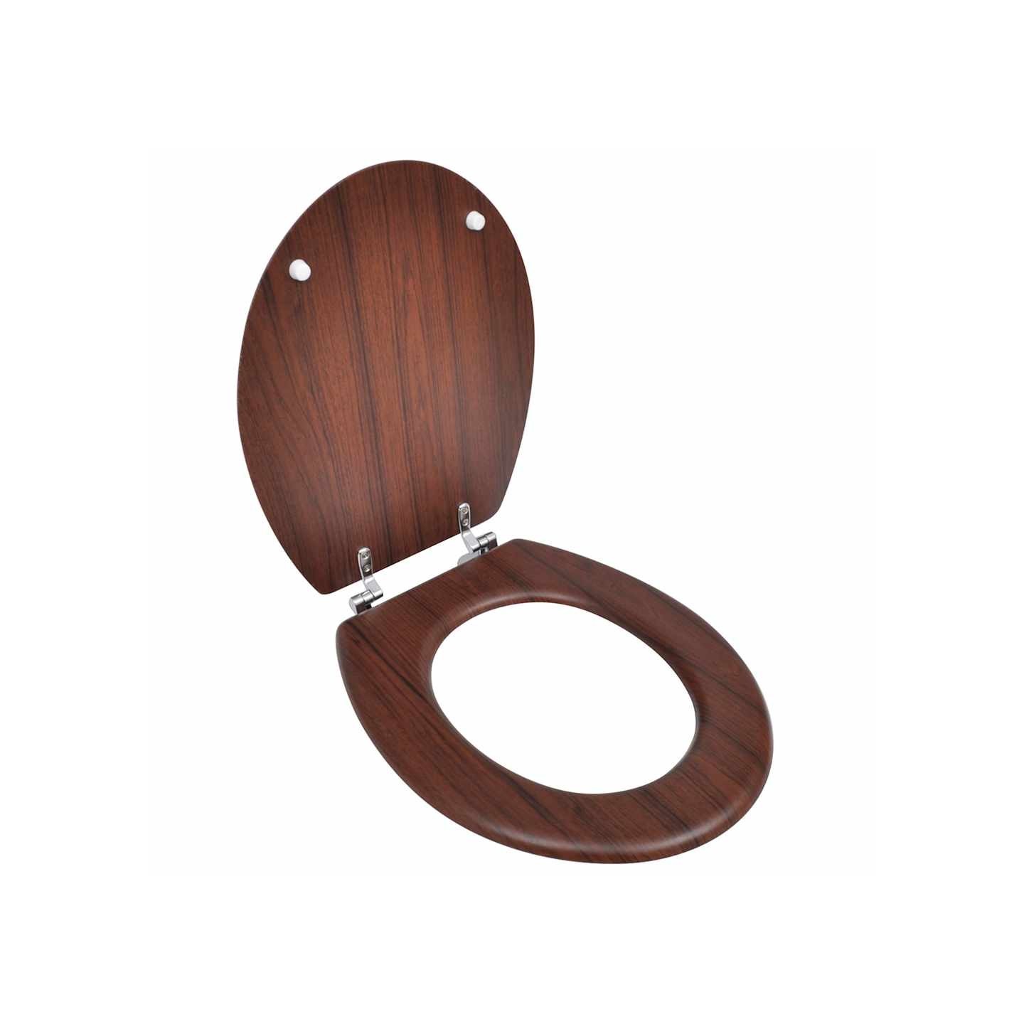 Siège de toilette avec Couvercle MDF Design simple Marron
