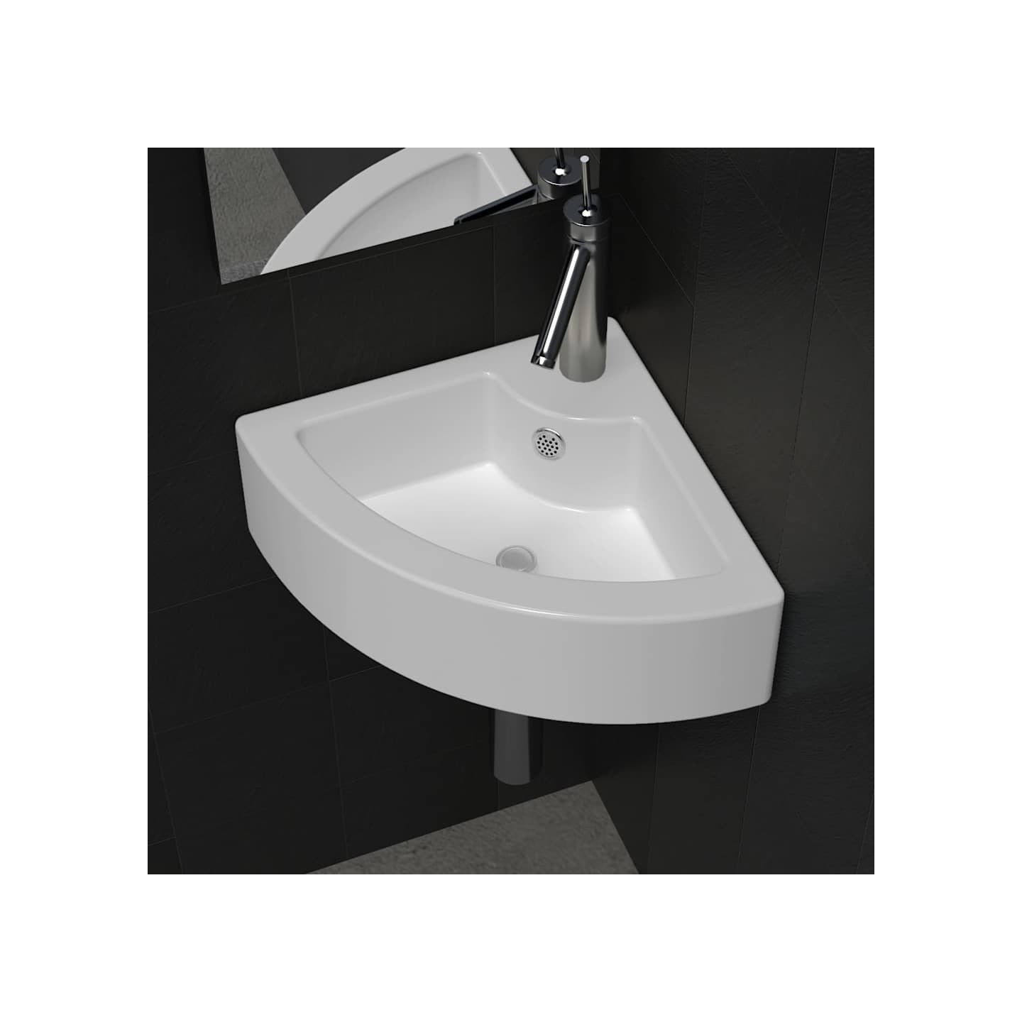 Lavabo avec trou de trop-plein 45x32x12,5 cm Blanc