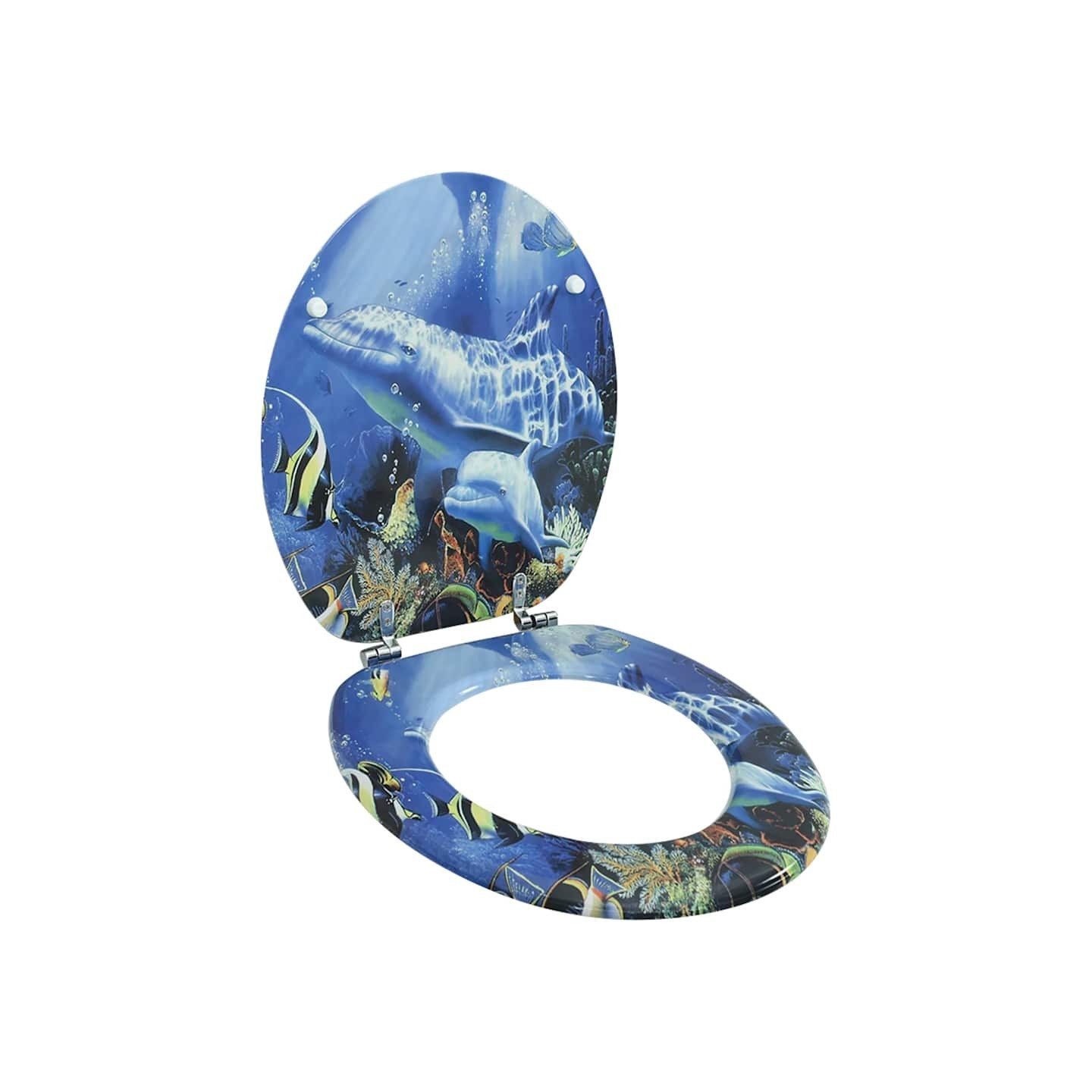 Siège de toilette avec Couvercle MDF Dauphins