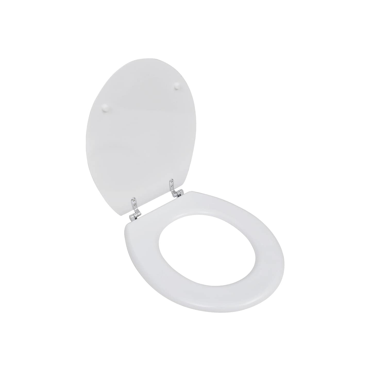 Siège de toilette avec Couvercle MDF Design simple Blanc