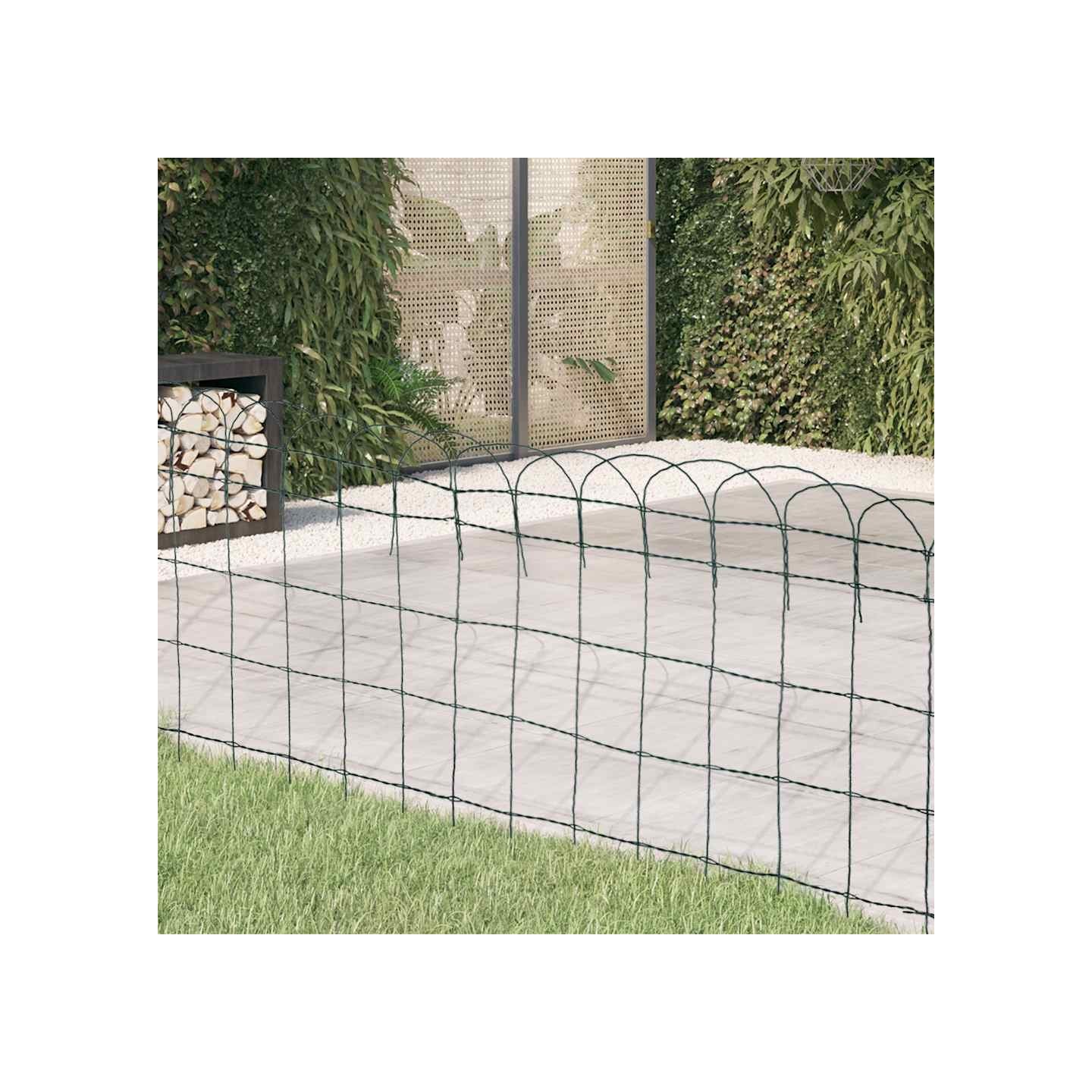 Bordure de pelouse Fer enduit de poudre 25x0,65 m