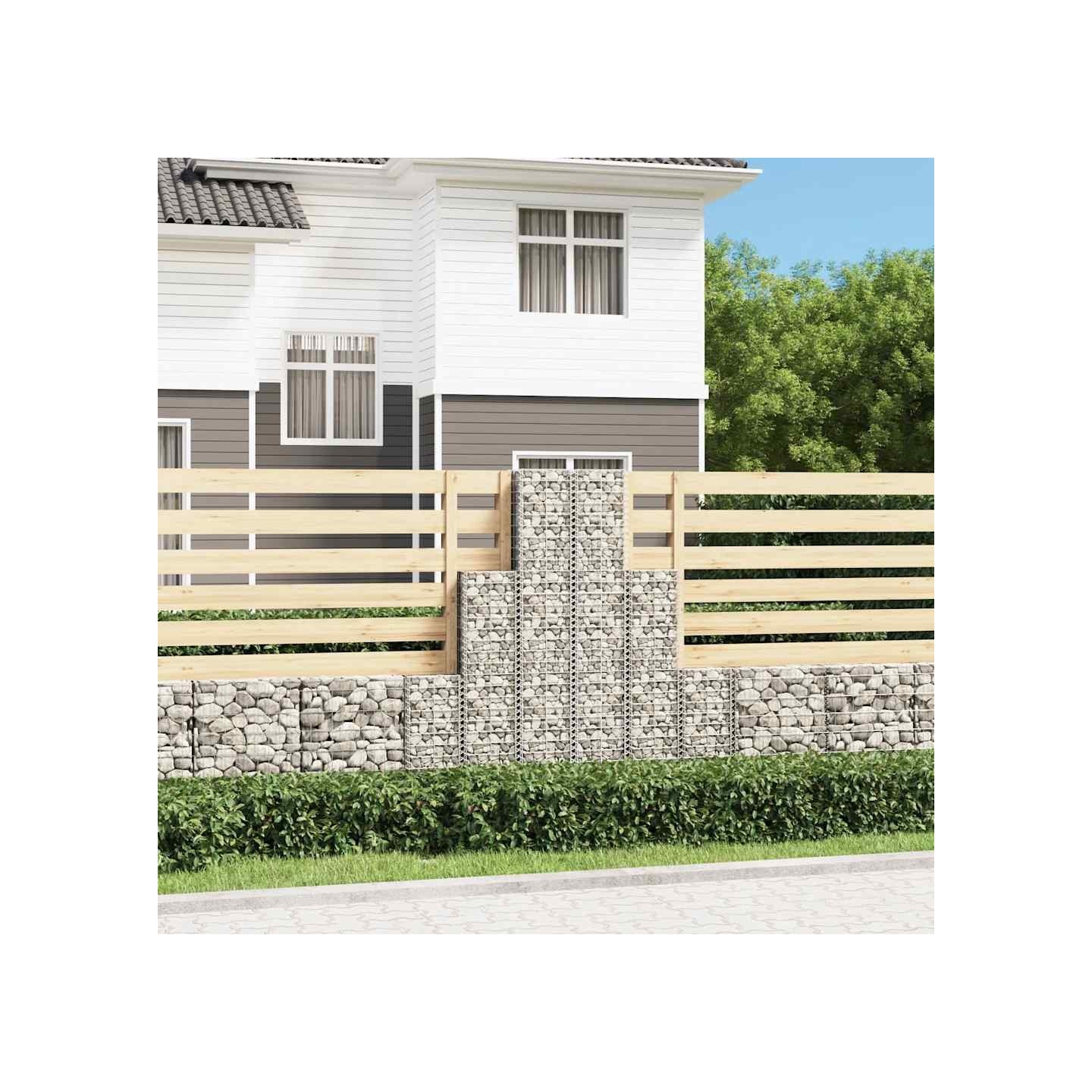 6 gabions en fil galvanisé