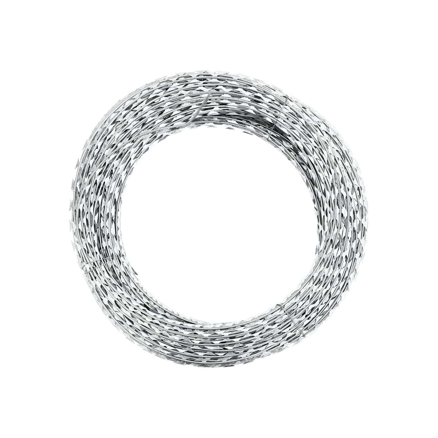 Fil de fer barbelé rouleau hélicoïdal acier galvanisé 100 m