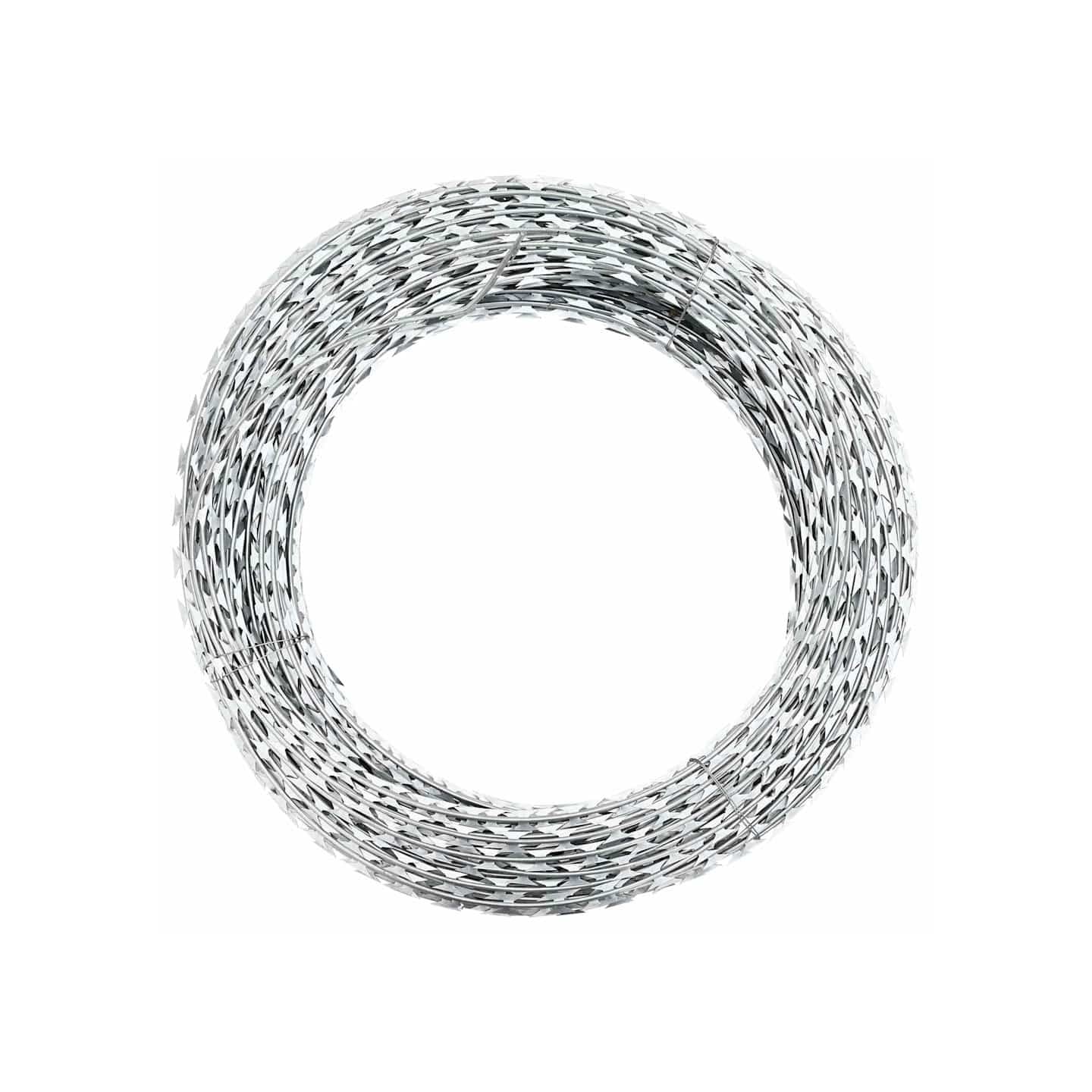 Fil de fer barbelé rouleau hélicoïdal acier galvanisé 60 m