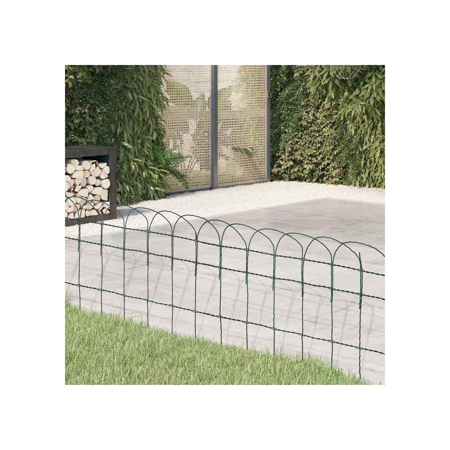 Bordure de pelouse Fer enduit de poudre 25x0,4 m