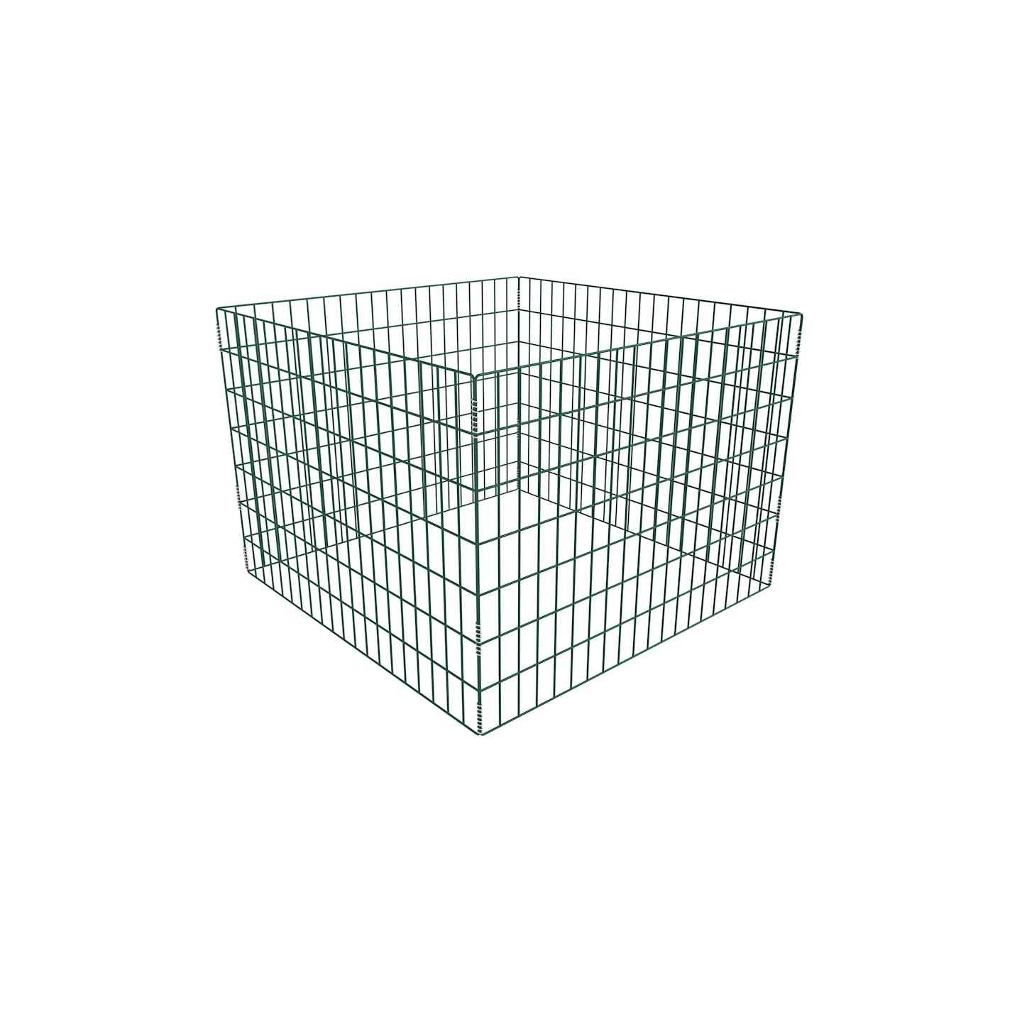 Bac à compost carré en maille de jardin 100 x 100 x 70 cm