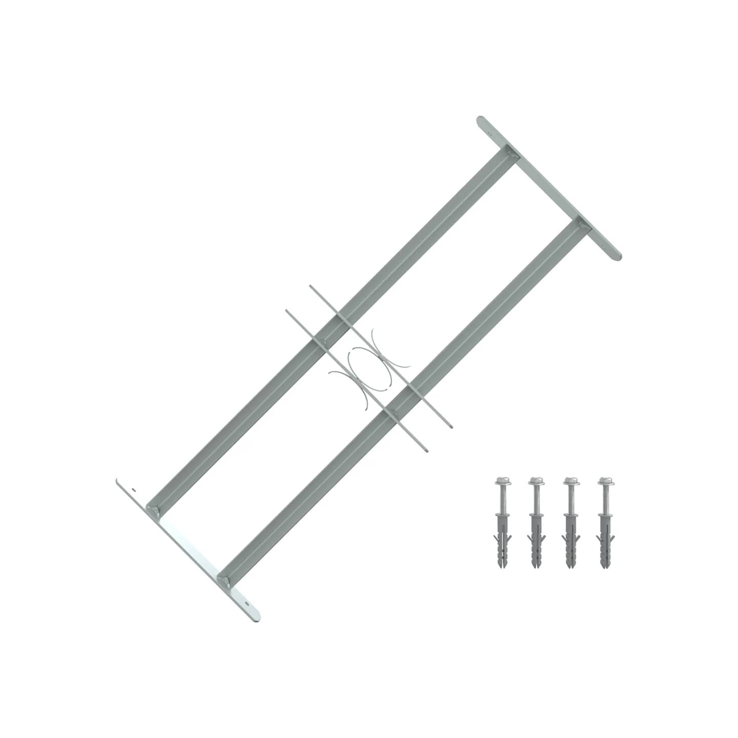 Grille réglable de sécurité de fenêtres et 2 barres 500-650 mm