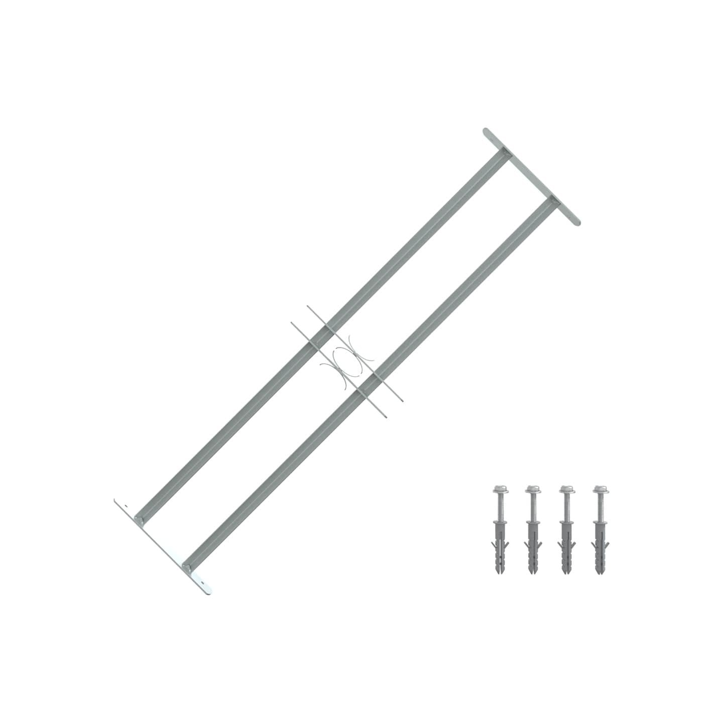 Grille réglable de sécurité de fenêtres et 2 barres 700-1050 mm