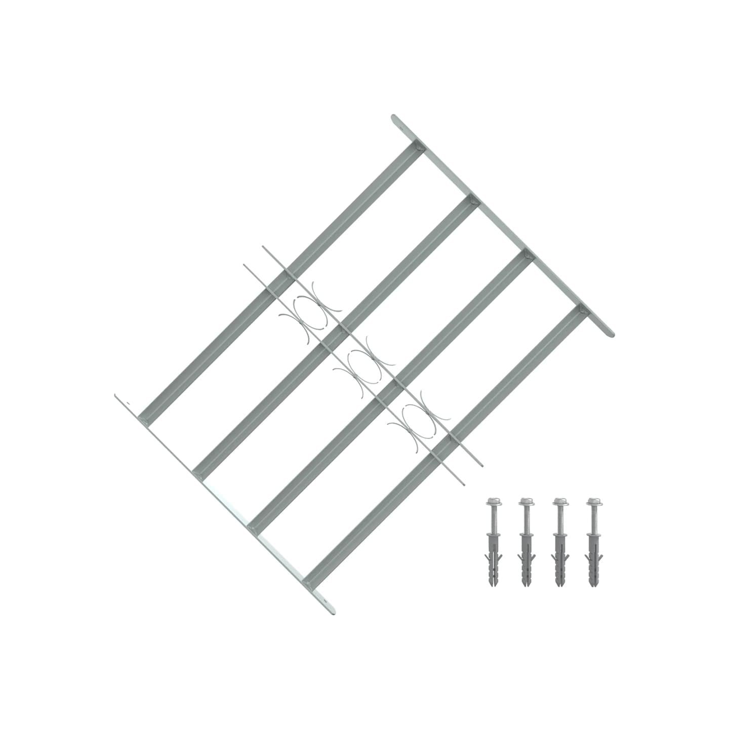 Grille réglable de sécurité de fenêtres et 4 barres 500-650 mm