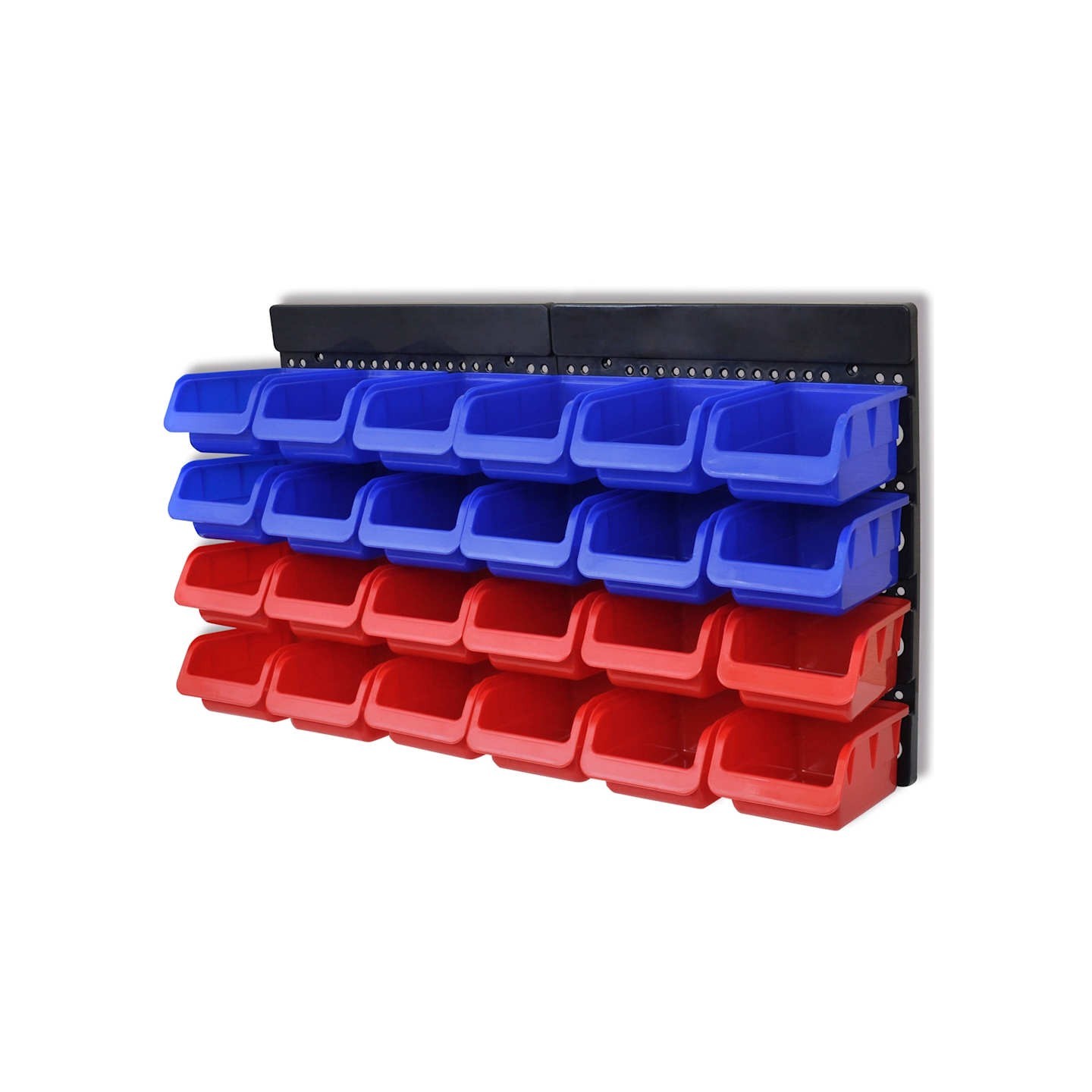 Étagère à outils de garage murale 2 pcs Bleu et rouge