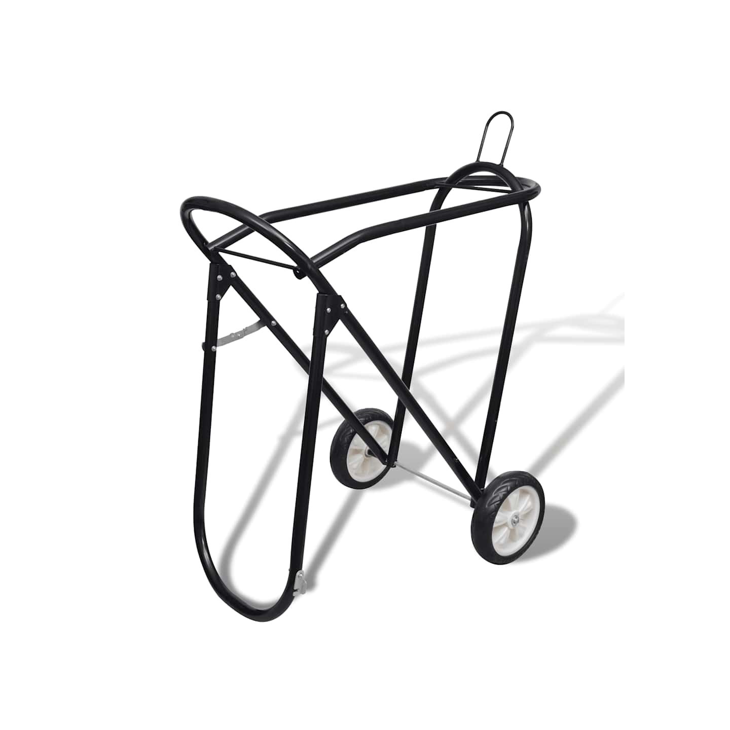 Porte-selle pliable métallique avec roues
