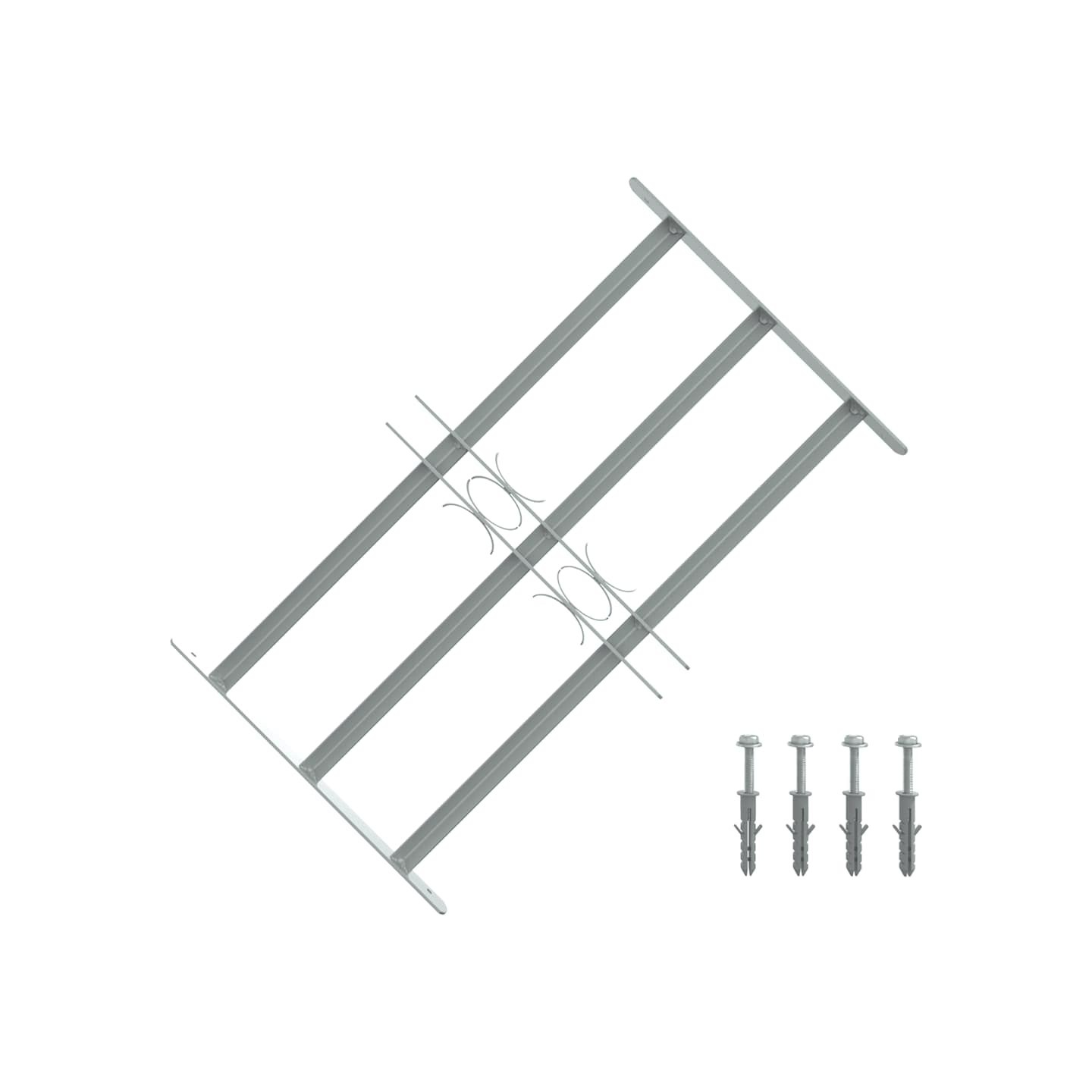 Grille réglable de sécurité de fenêtres et 3 barres 500-650 mm