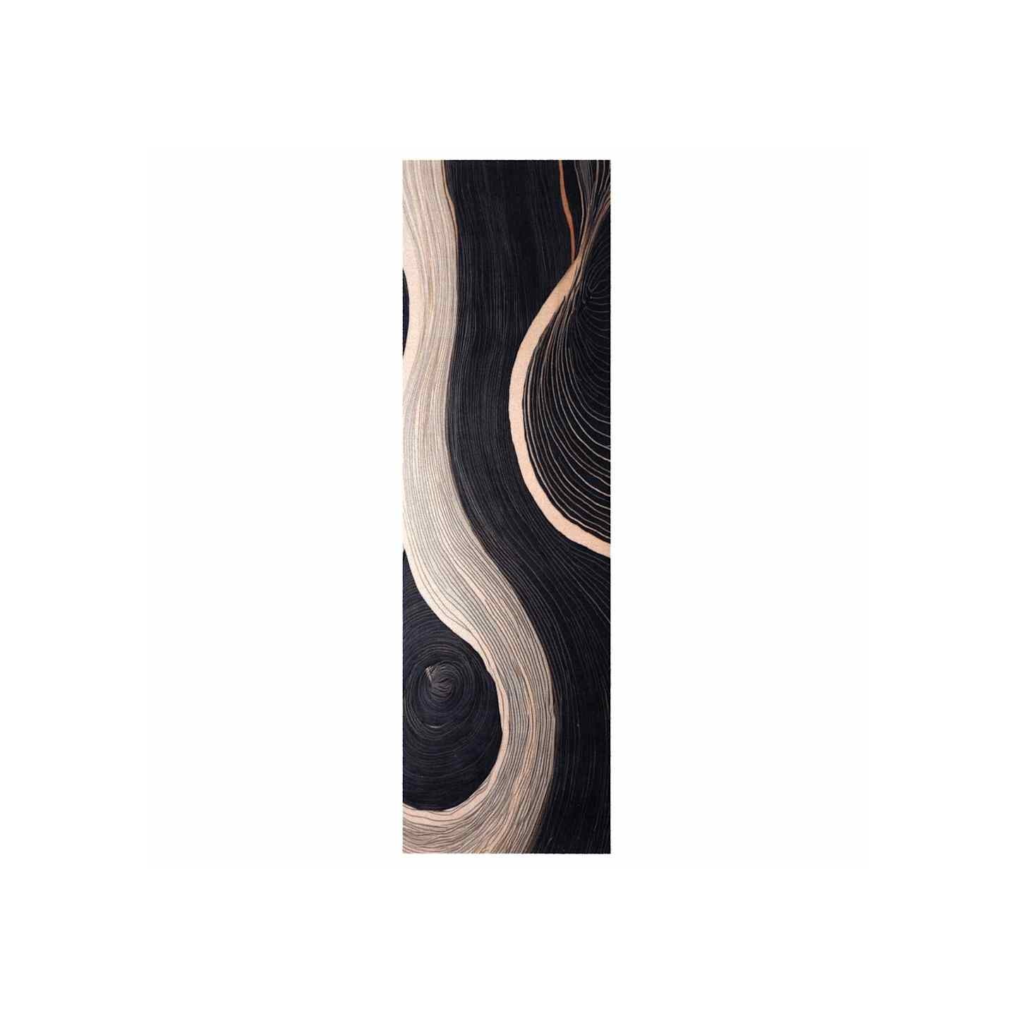 Tapis de Cuisine Noir 150 x 45 cm Velours