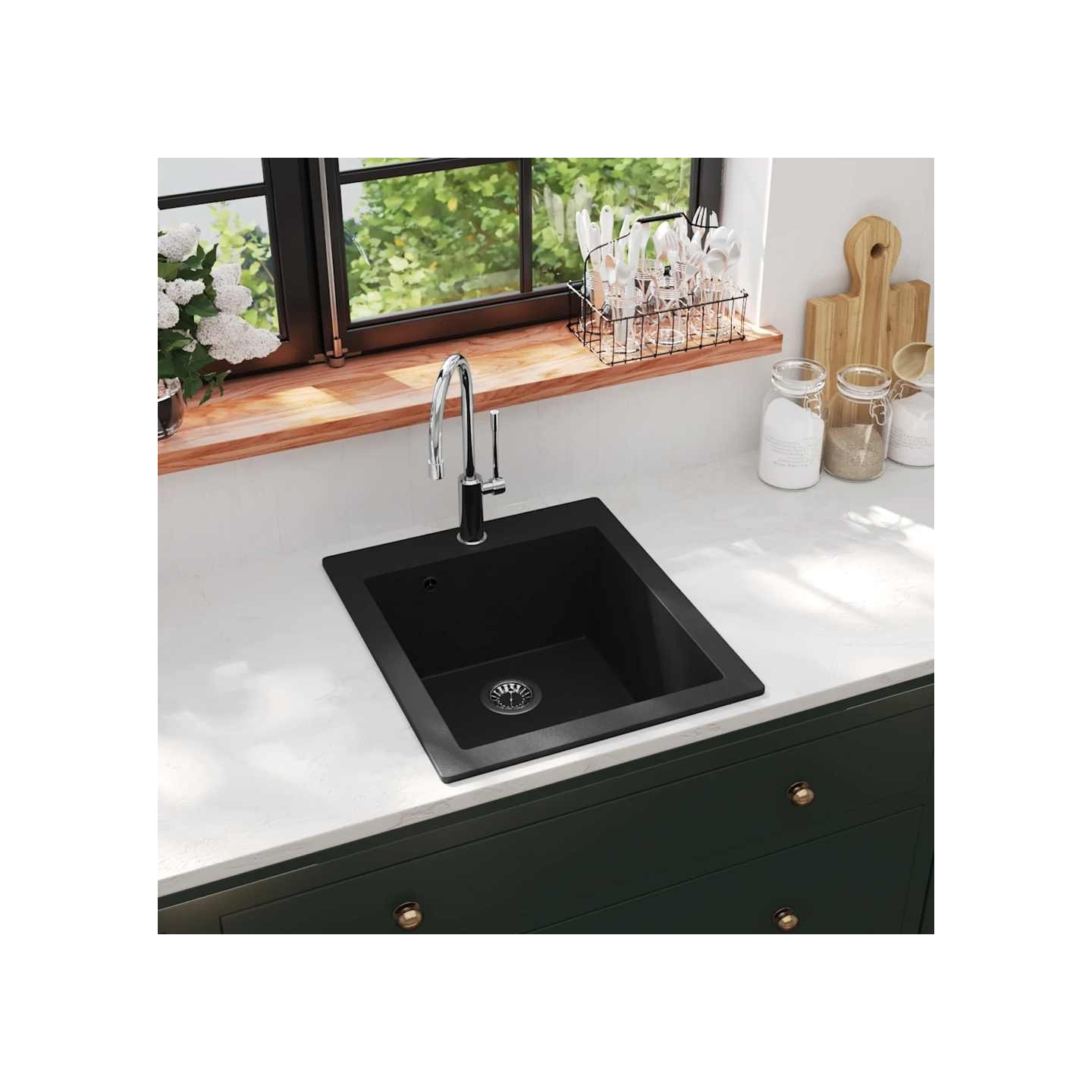 Évier de cuisine Granite Noir