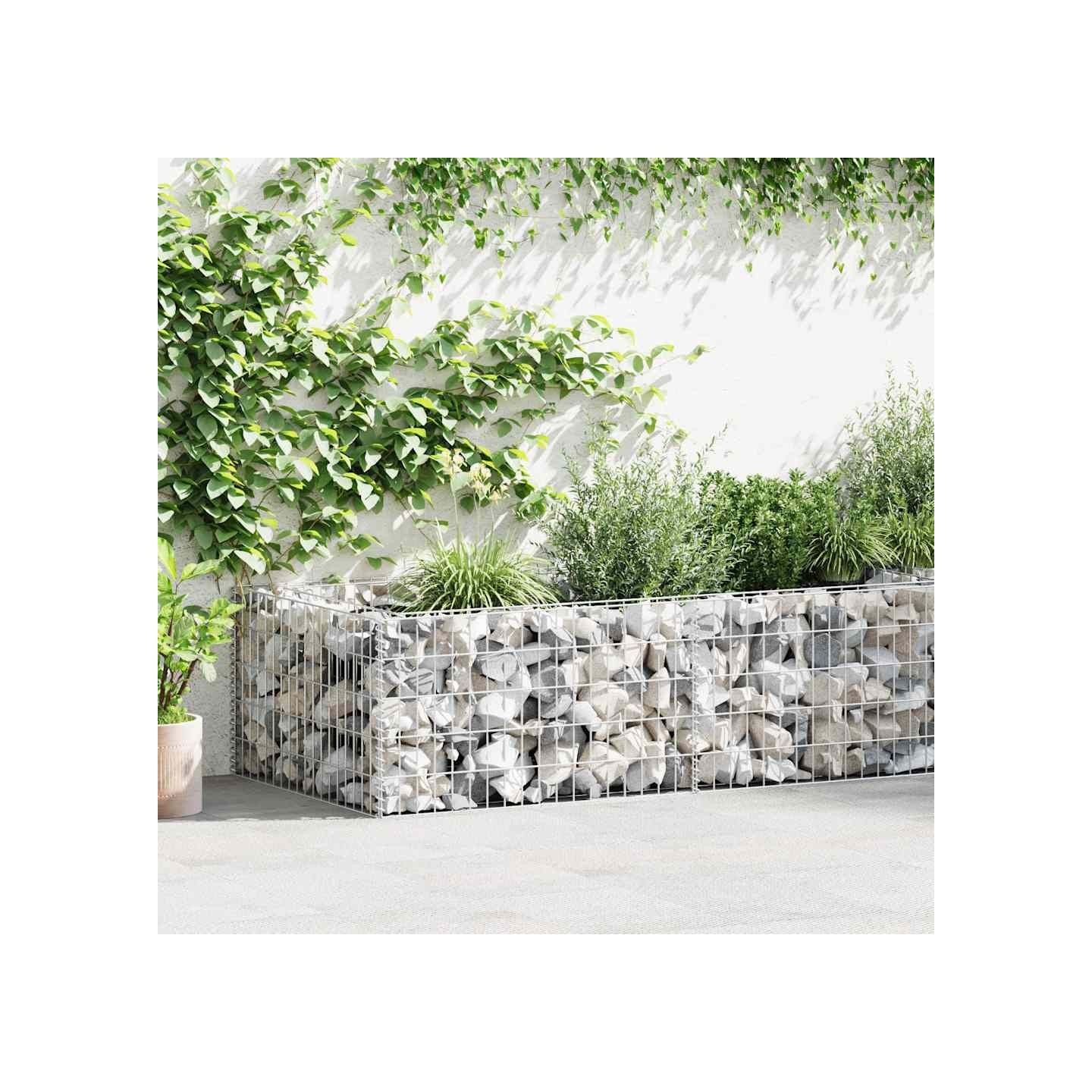 Jardinière à gabion Acier galvanisé 180 x 90 x 50 cm