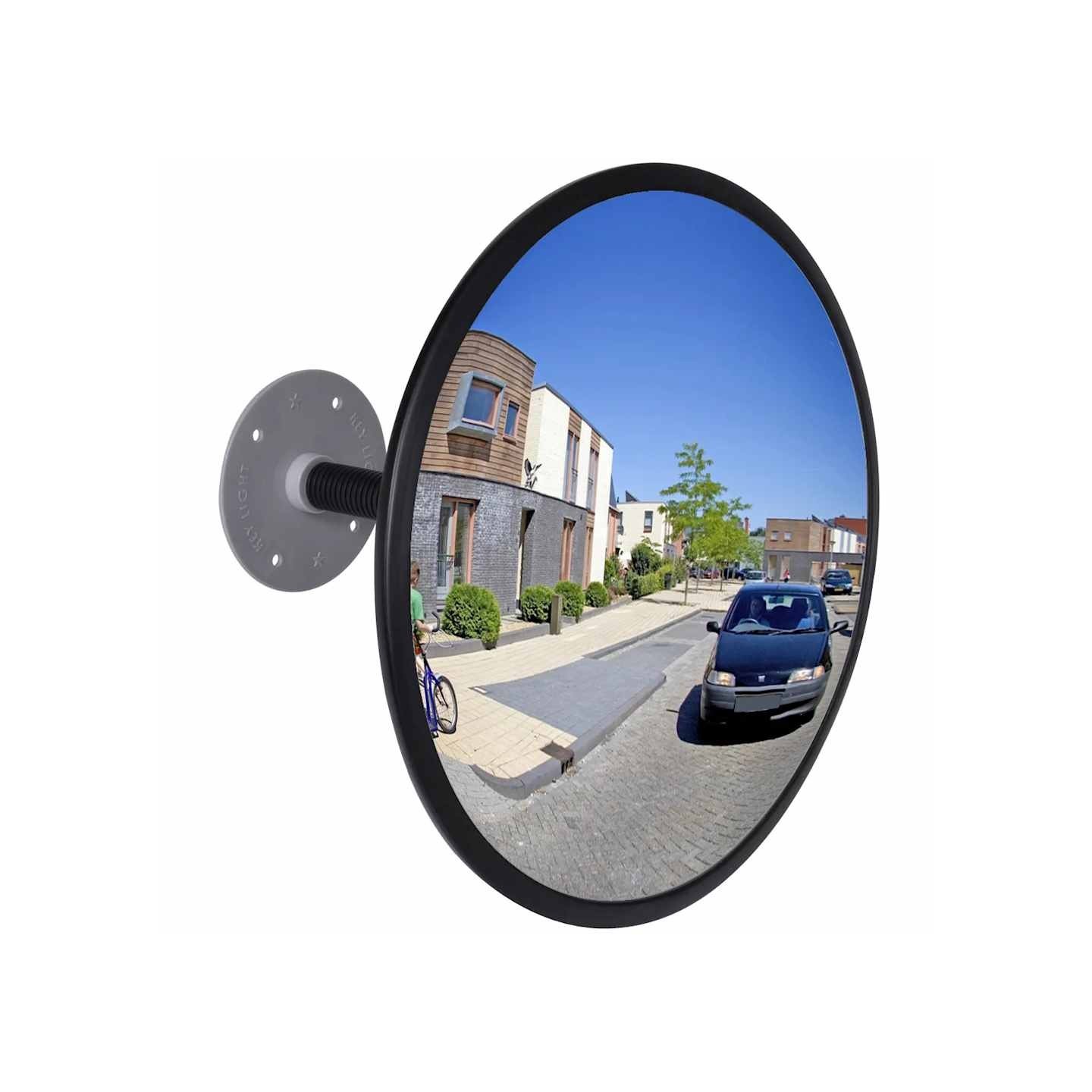 Miroir de trafic convexe Acrylique Noir 30 cm Intérieur