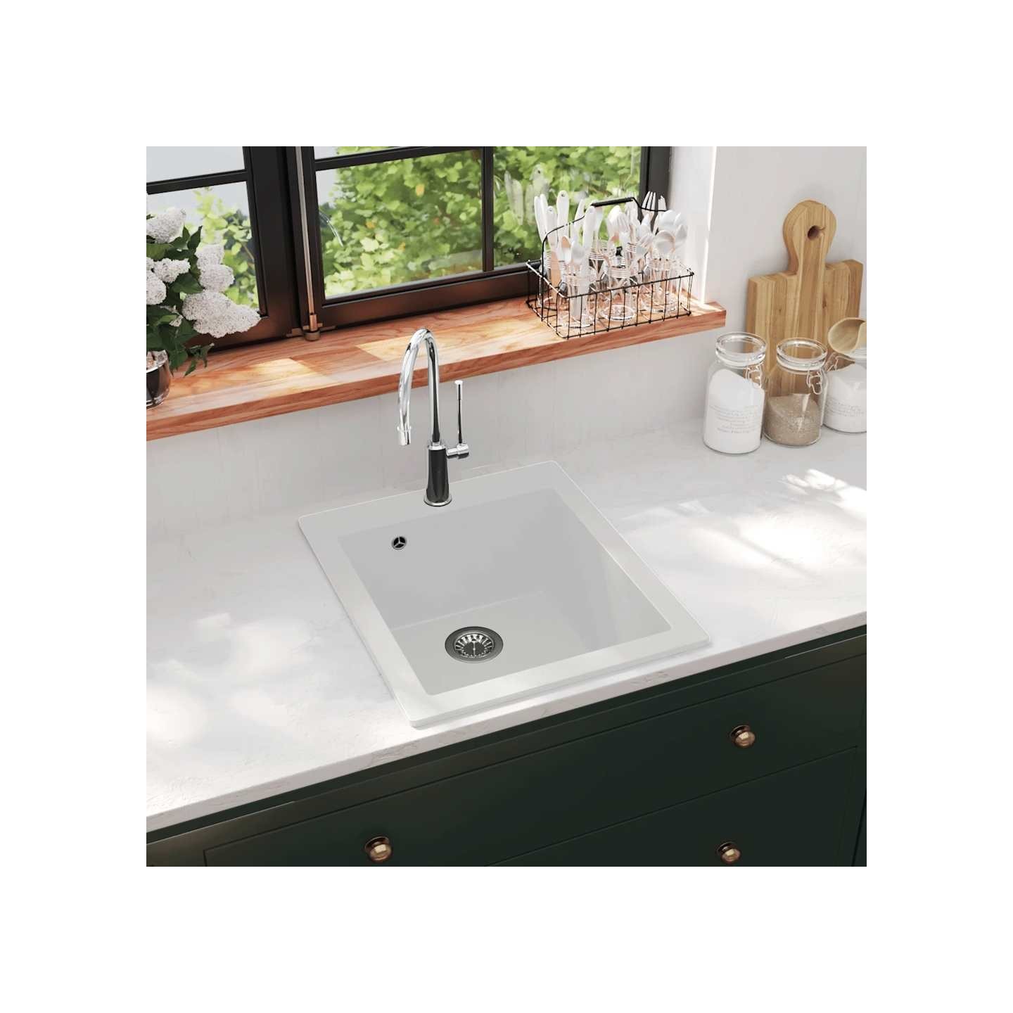 Évier de cuisine Granite Blanc
