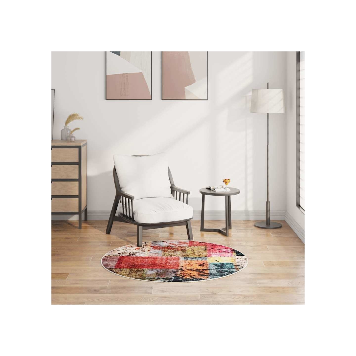 Tapis lavable Patchwork φ120 cm multicolore