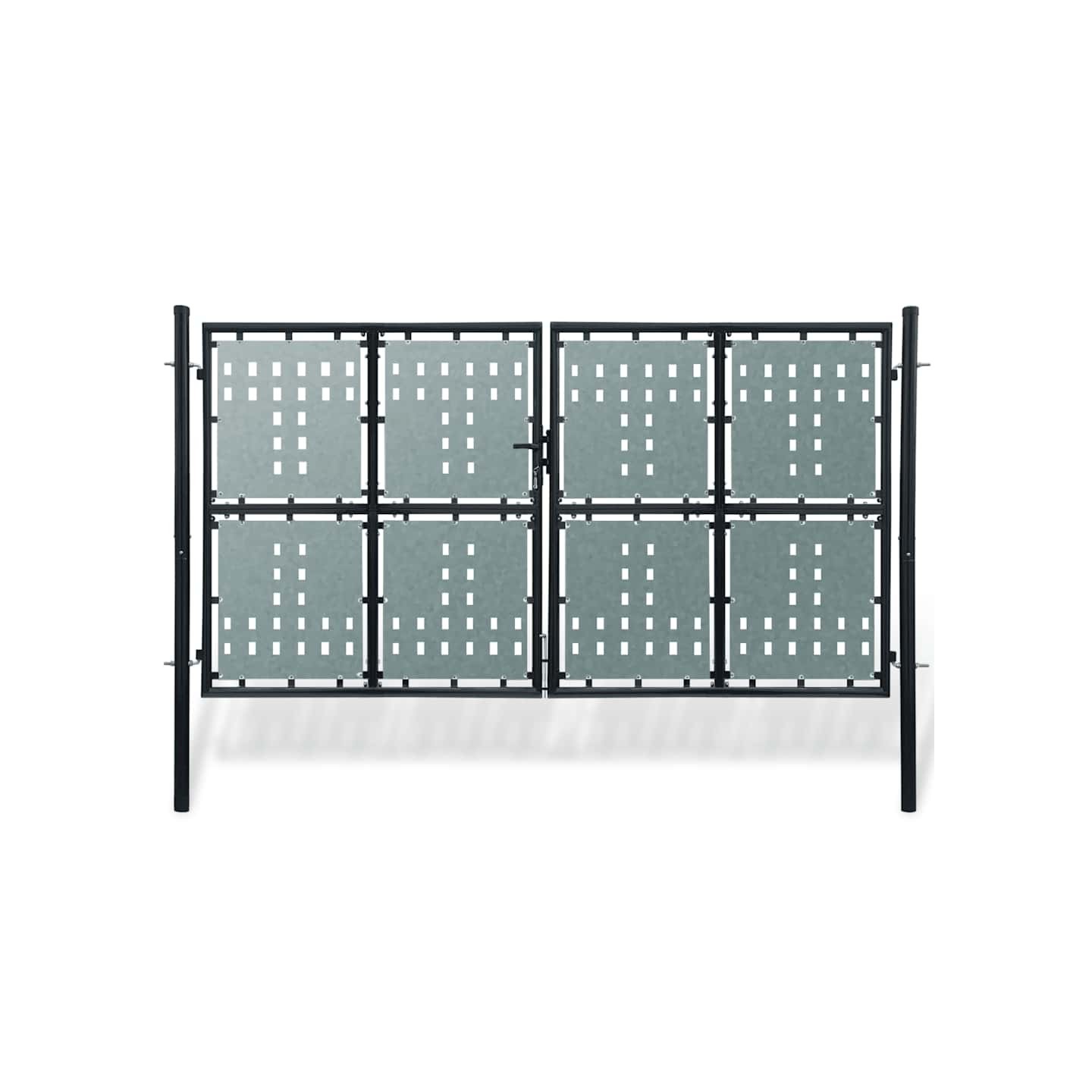 Portail de clôture noir à une porte 300x150 cm