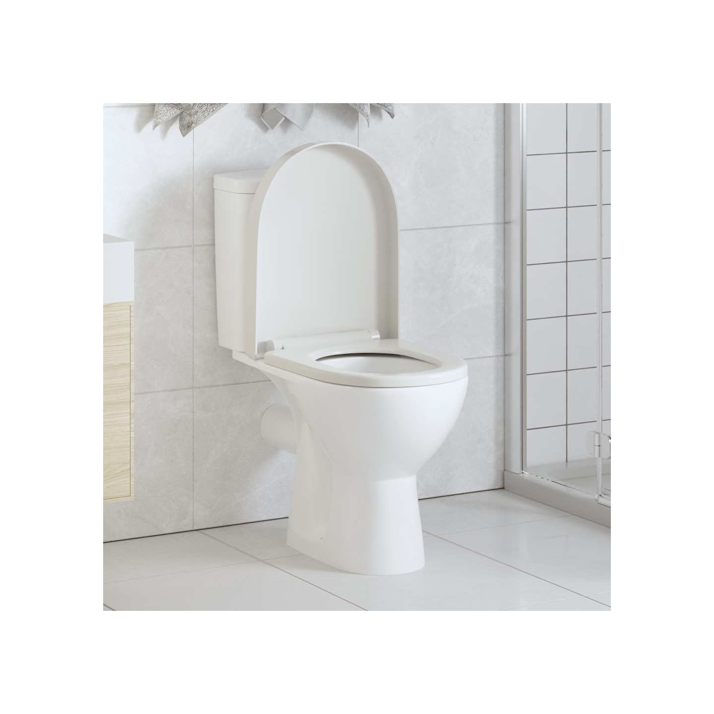 Abattant WC à fermeture en douceur Libération rapide Carré
