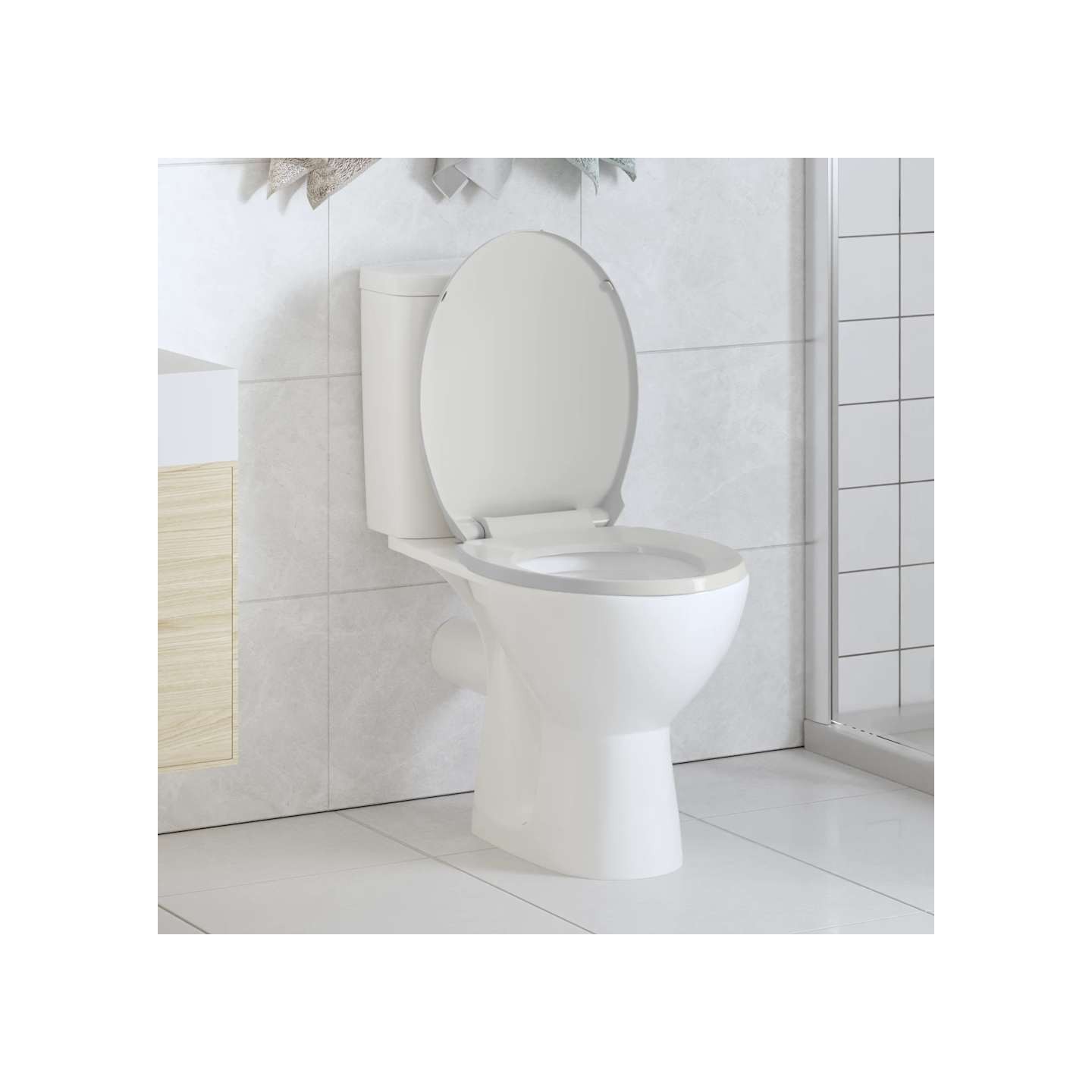 Abattant WC à fermeture en douceur Blanc Ovale
