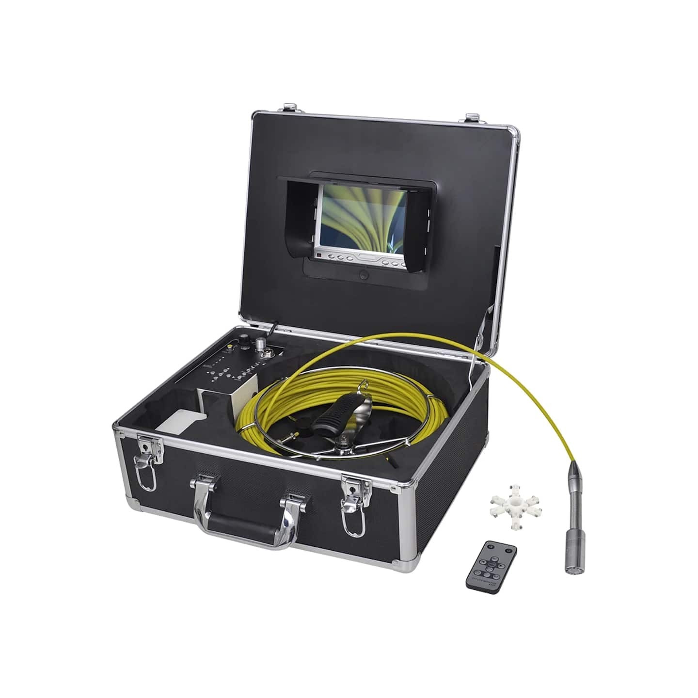 Caméra d'inspection de tuyaux 30 m avec boîtier de commande DVR