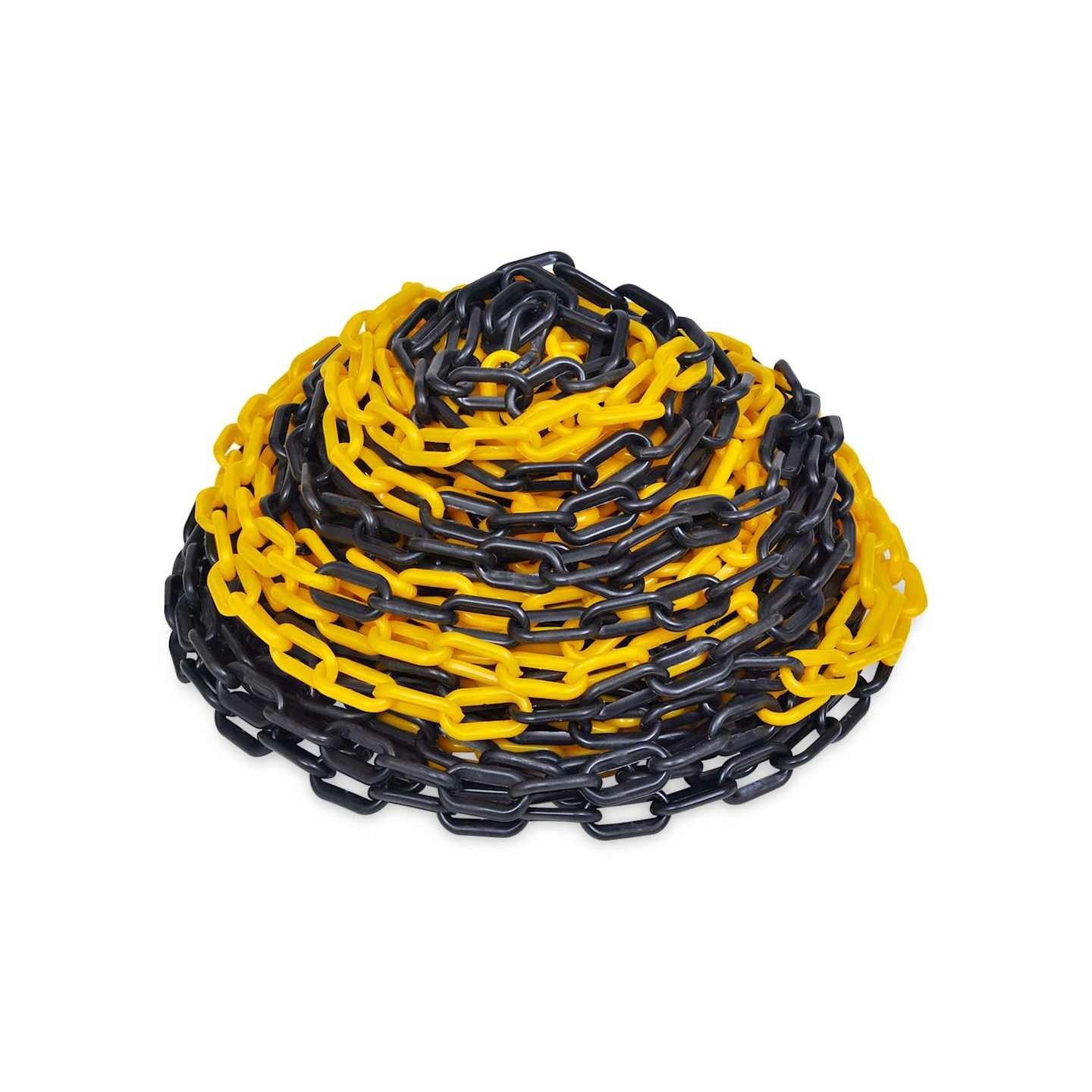 Chaîne d'avertissement 30 m Plastique Jaune et noir