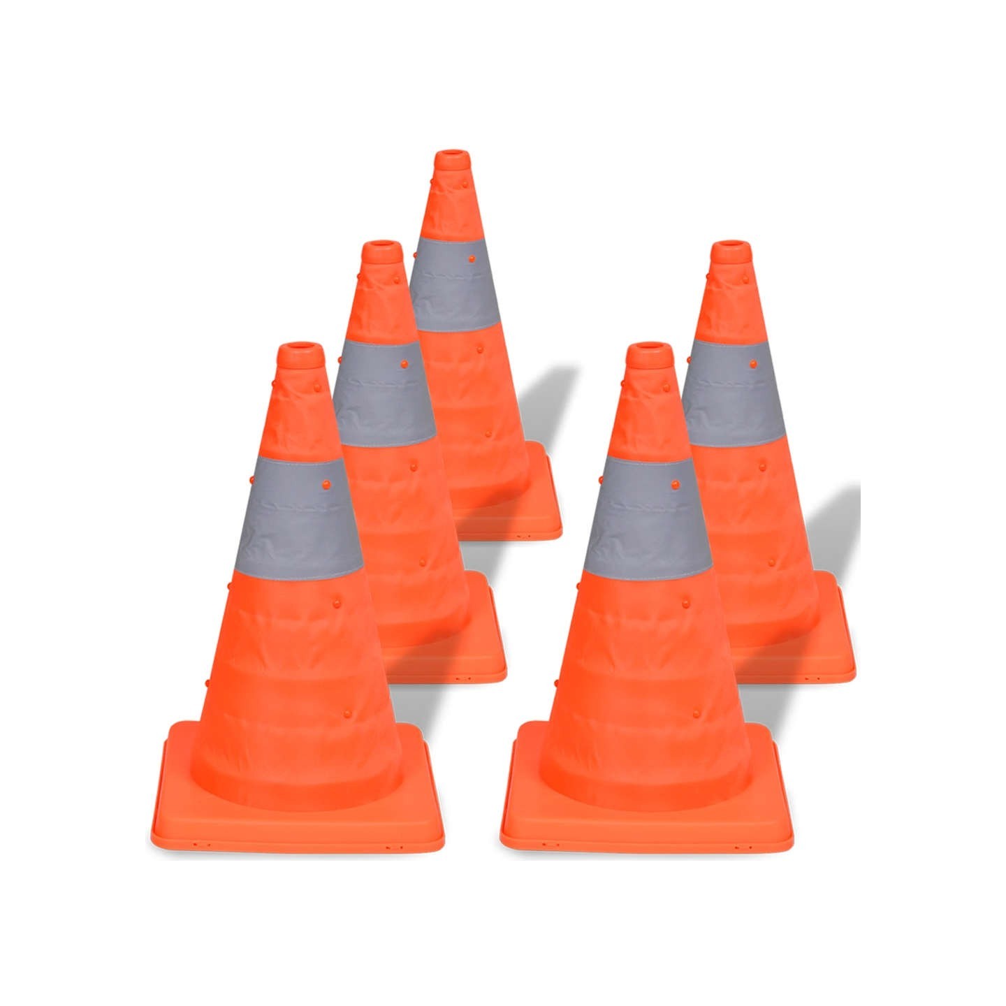 Cônes de signalisation escamotables 5 pcs 42 cm