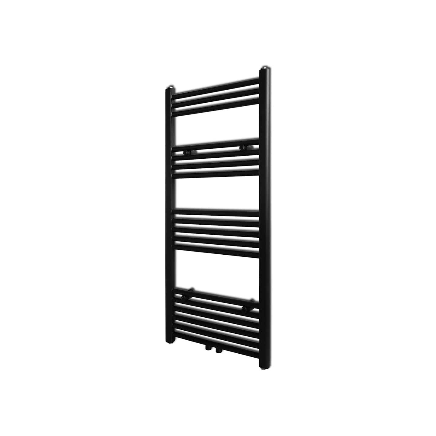 Sèche-serviettes eau chaude à rails droits noir 500 x 1160 mm