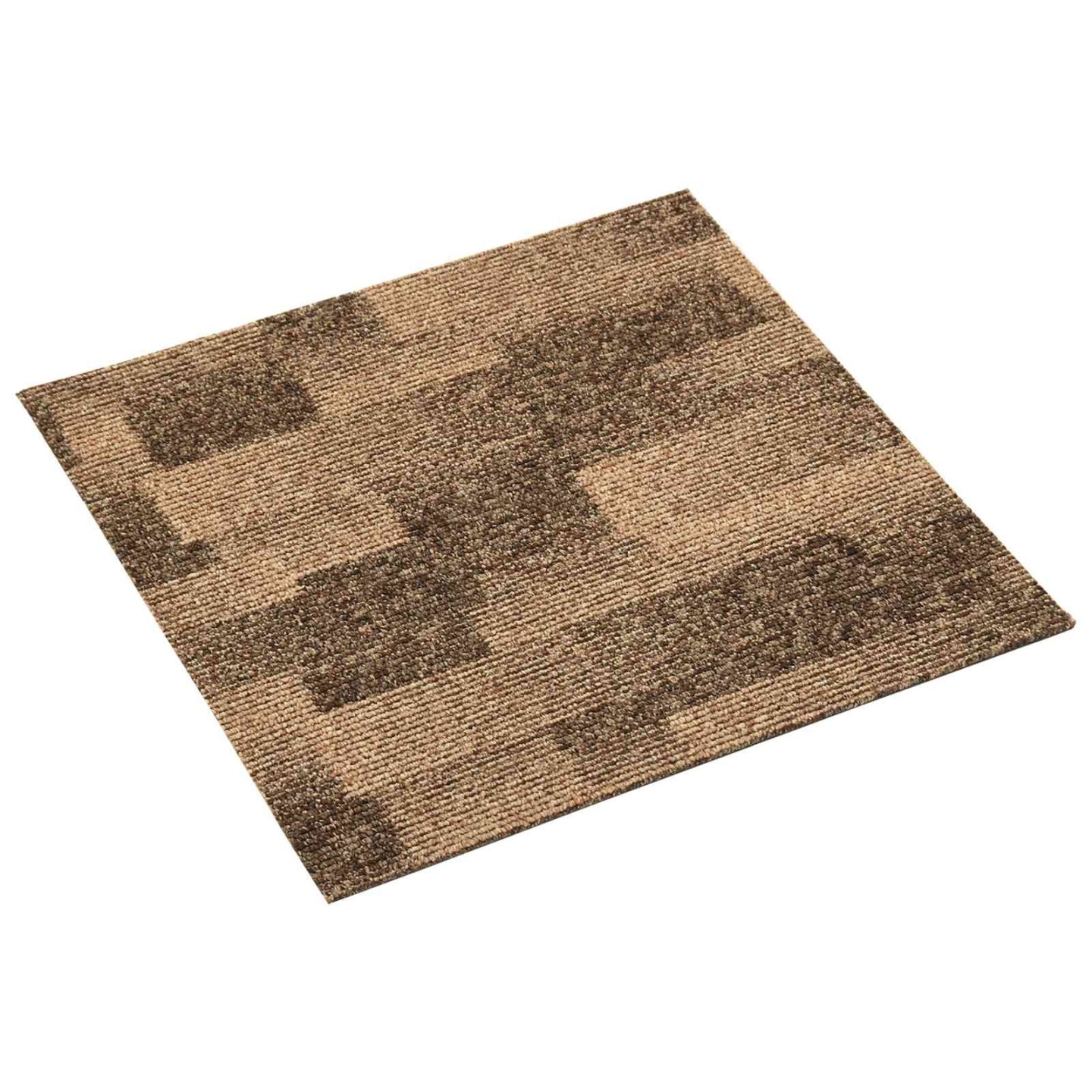 Moquette de sol 20 pc Marron 50 x 50 cm PP Poils courts
