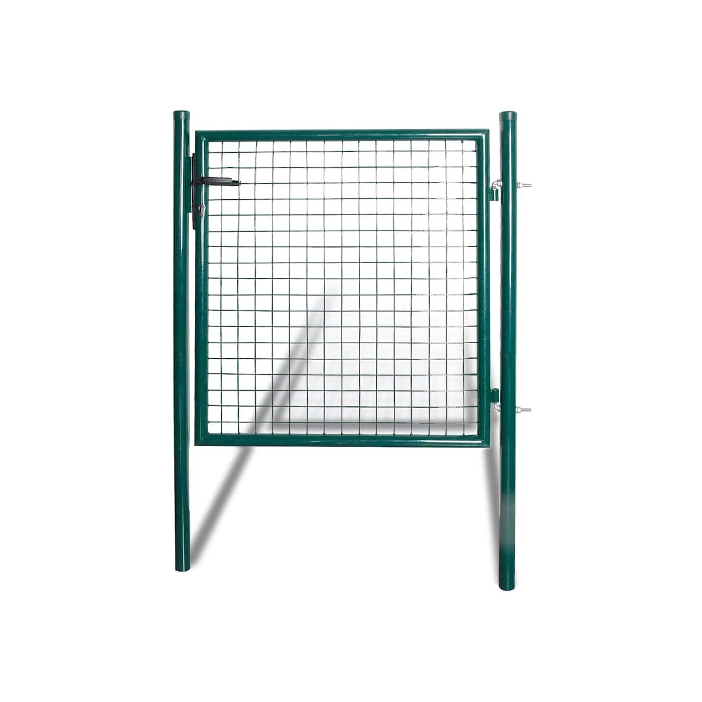 Portail de clôture à une porte 100x100 cm en acier thermolaqué